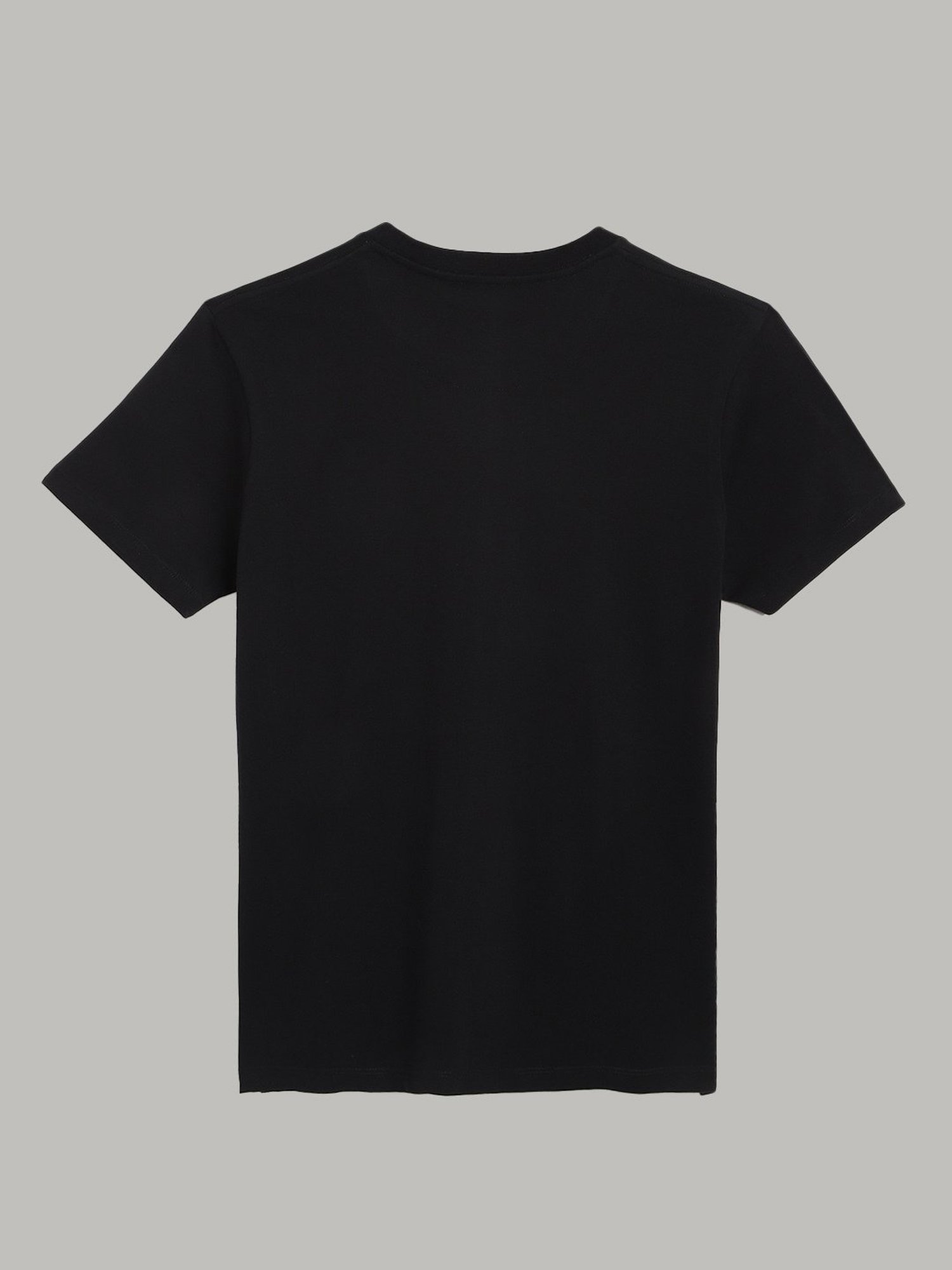 Free Authority Black Regular Fit Printed T-Shirt