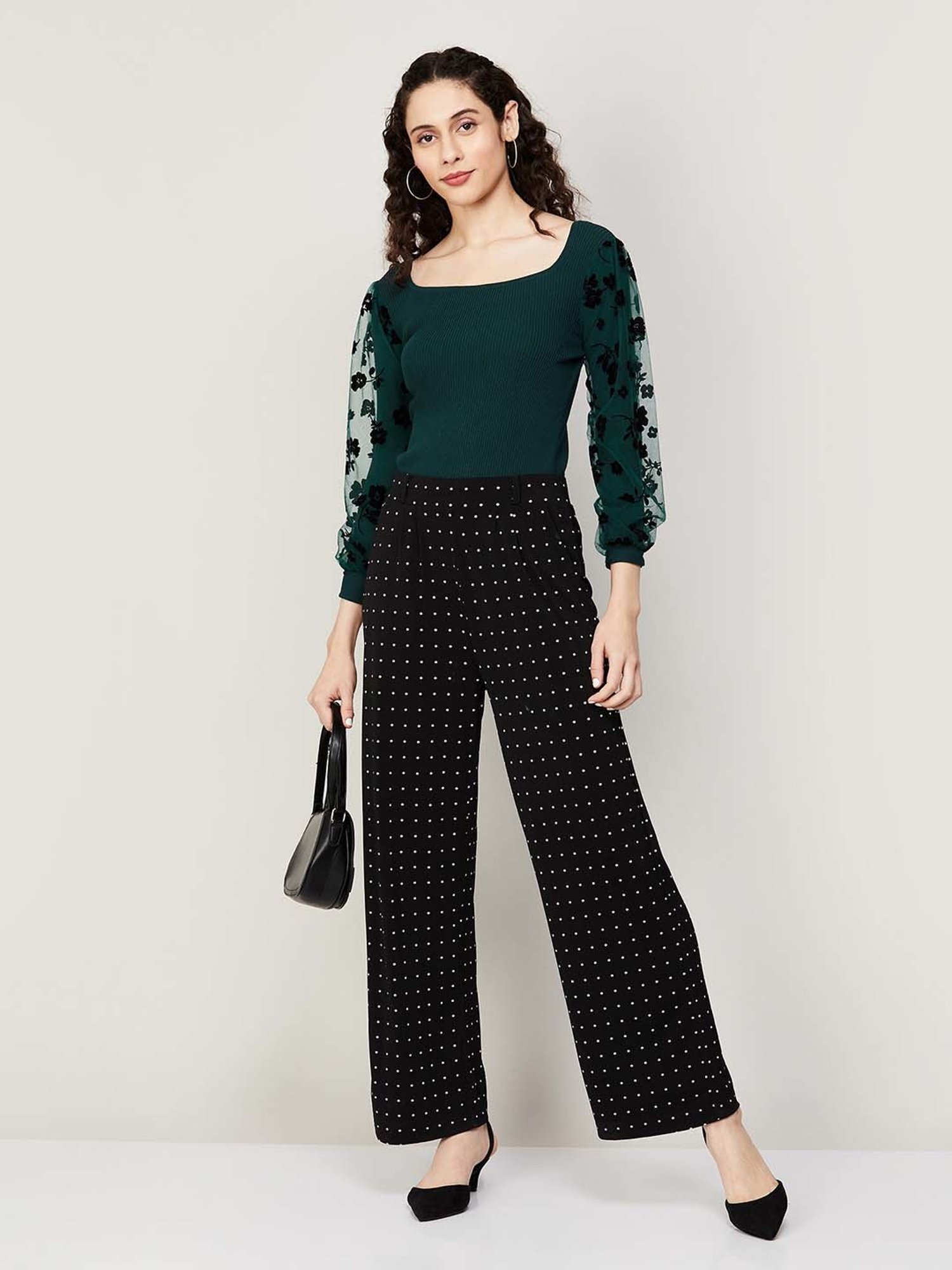 Code by Lifestyle Green Striped Top