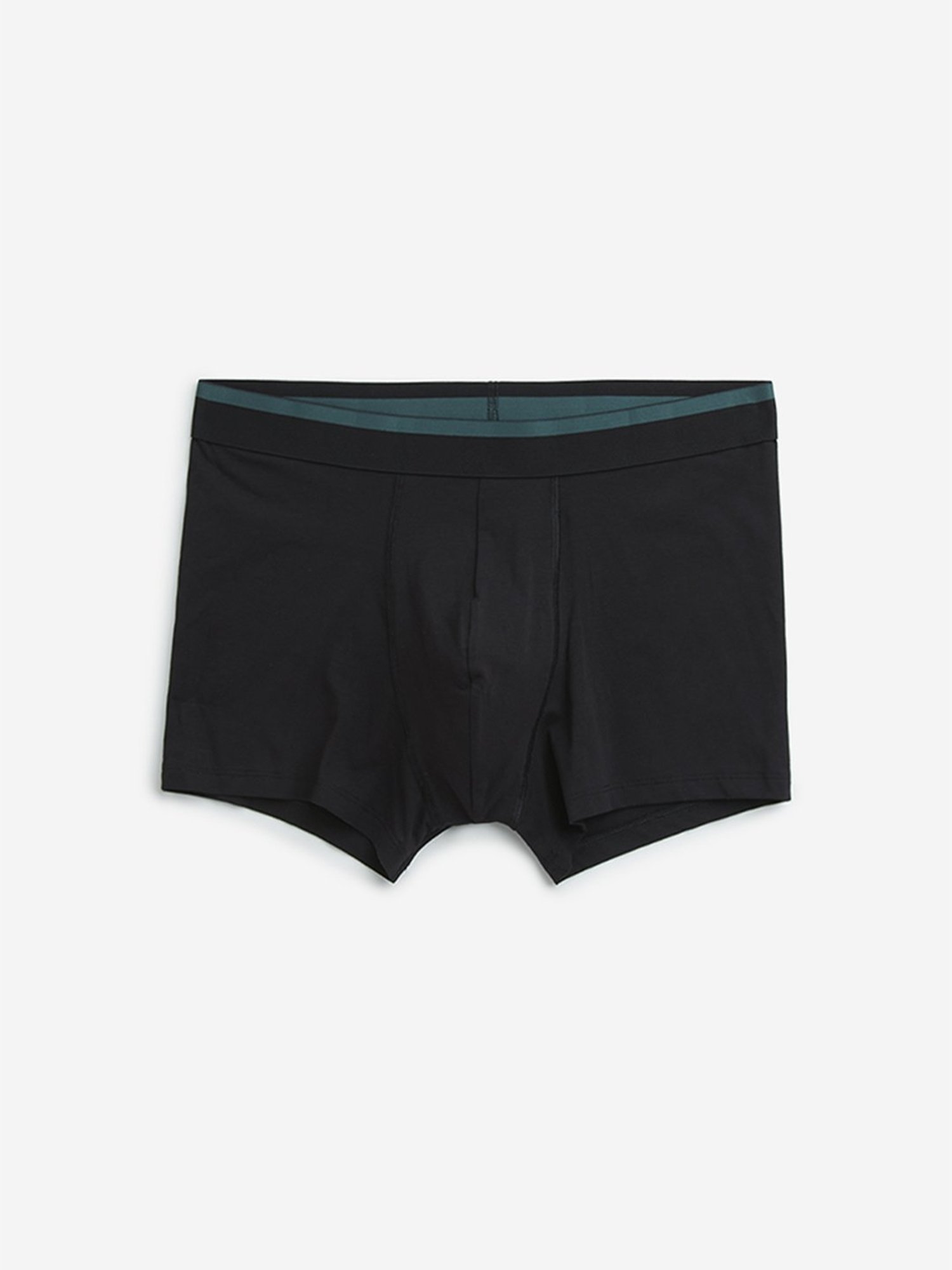 WES Lounge by Westside Green Printed Cotton Blend Trunks - Pack of 3