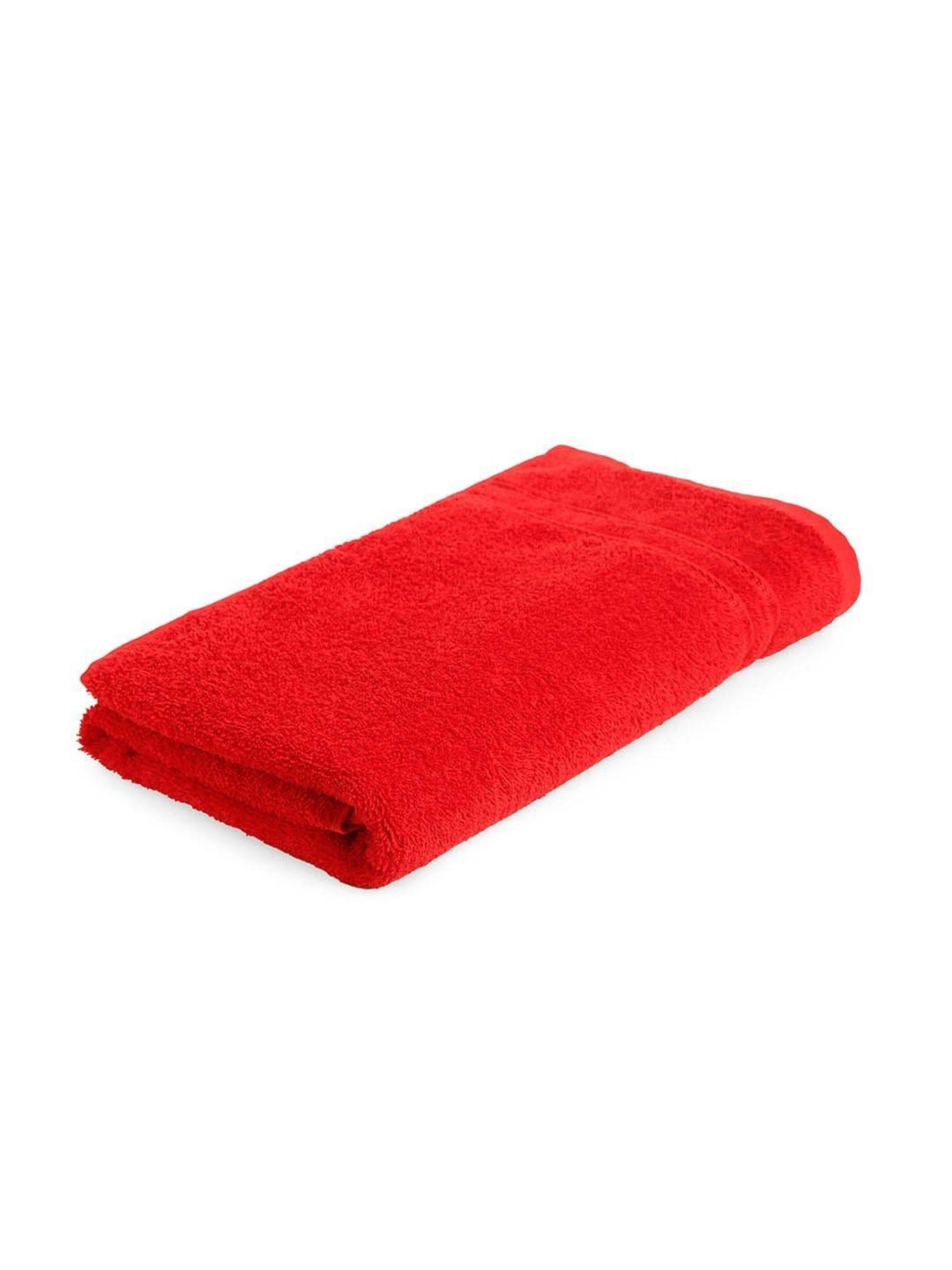 Welspun Quik Dry True Red 100% Cotton 380 GSM Bath Towel