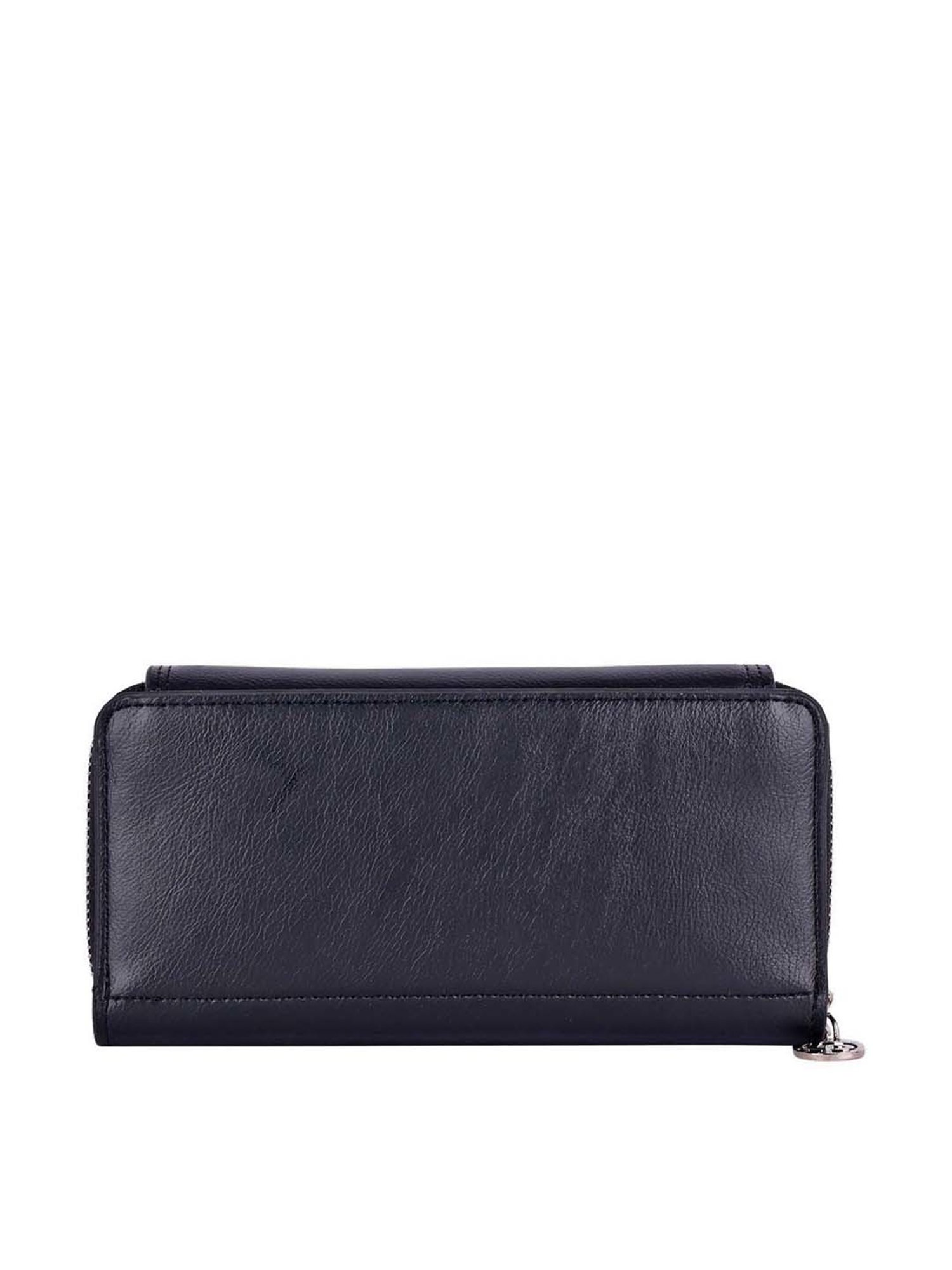 Lino Perros Black Solid Bi-Fold Wallet for Women
