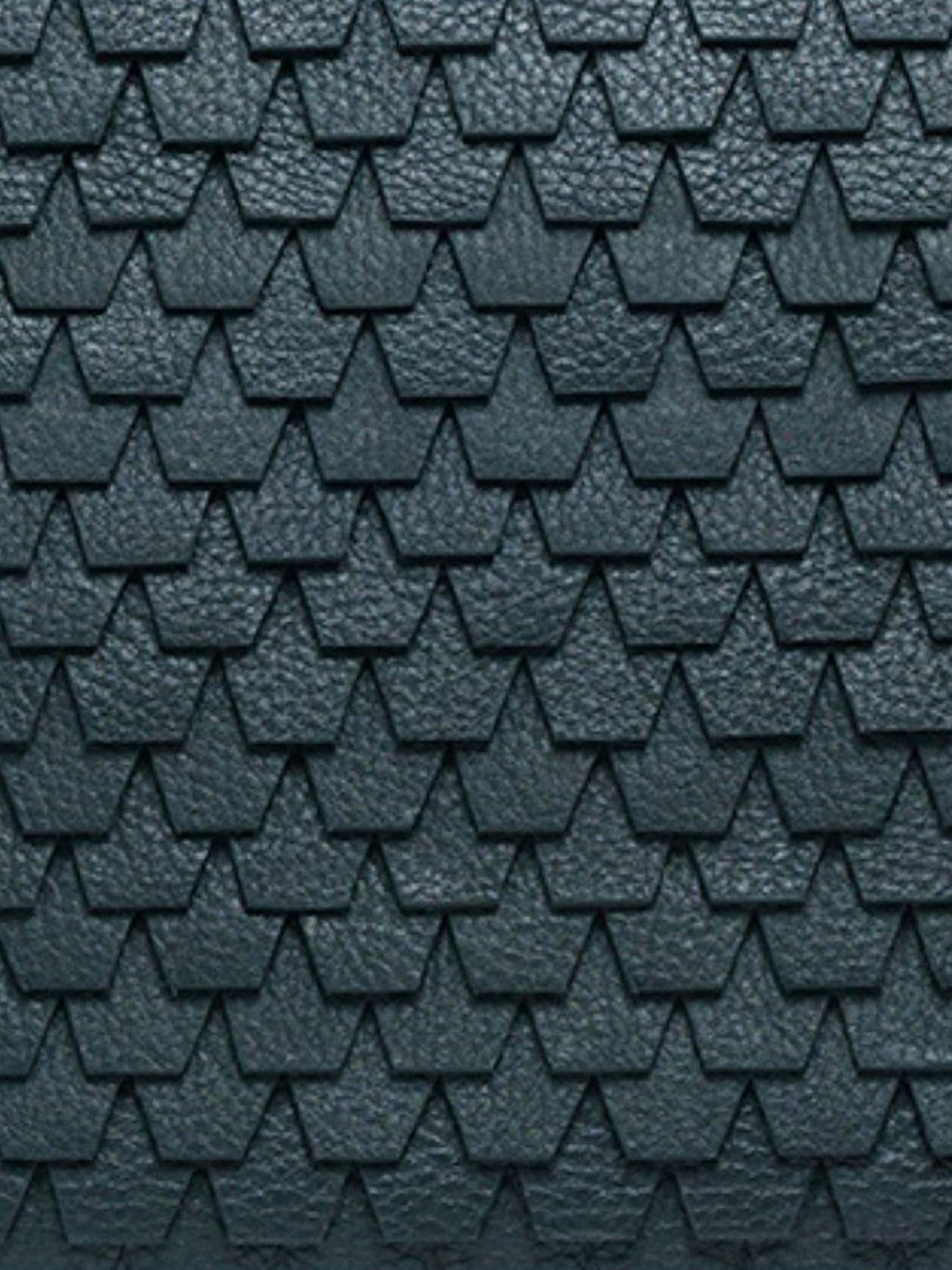 RI2K London Black Leather Medium Textured Pouch