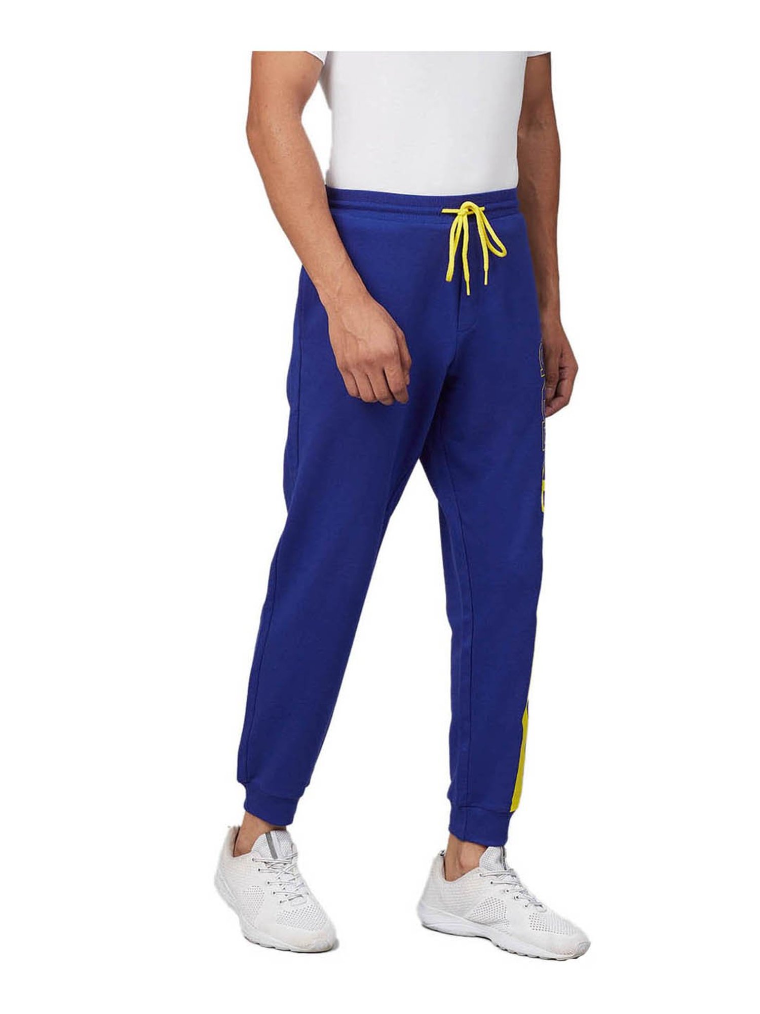 UnderJeans by Spykar Blue Printed Joggers