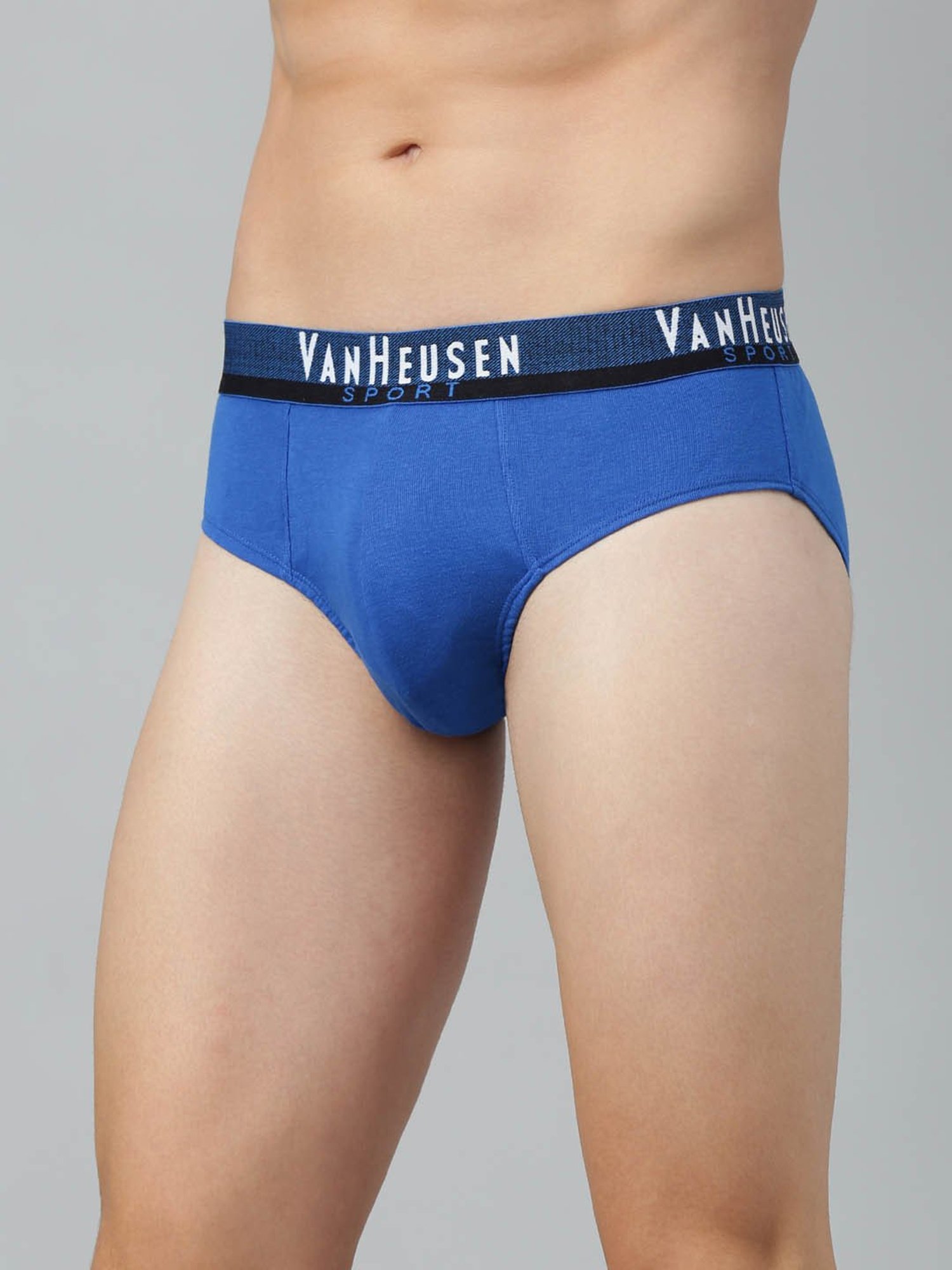 Van Heusen Sport Regular Fit Plush Back Elasticized Waistband Ultra Soft Briefs - Pack of 2