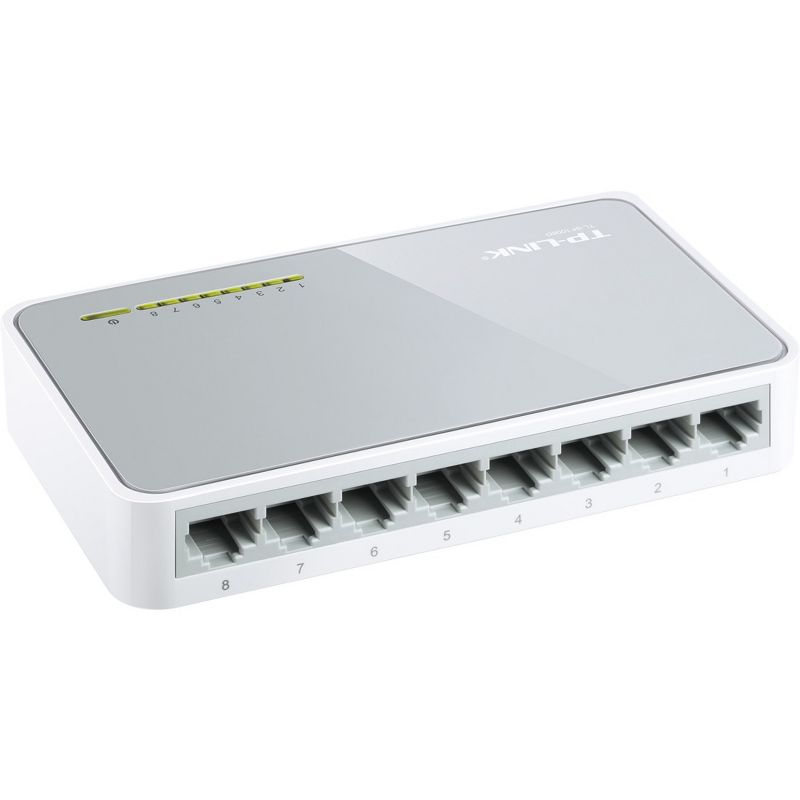 TP-LINK TL-SF1008D 8-port 10/100Mbps Desktop Switch - 8 Ports - 8 x RJ-45 - 10/100Base-TX