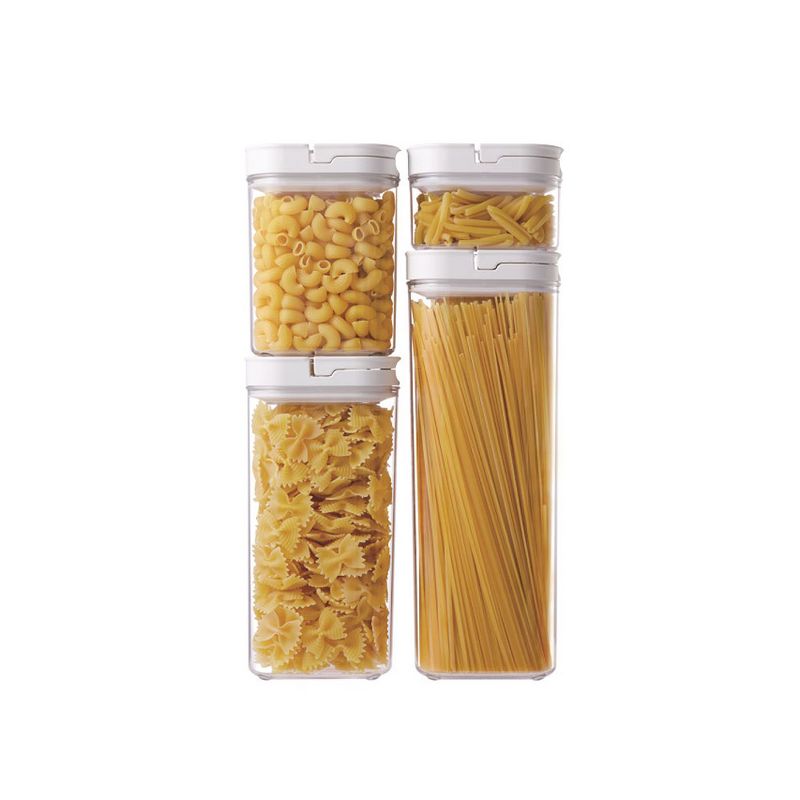 Grant Howard 52025 Flip Lock Freezer Safe 4 Piece Size Varying Container Set