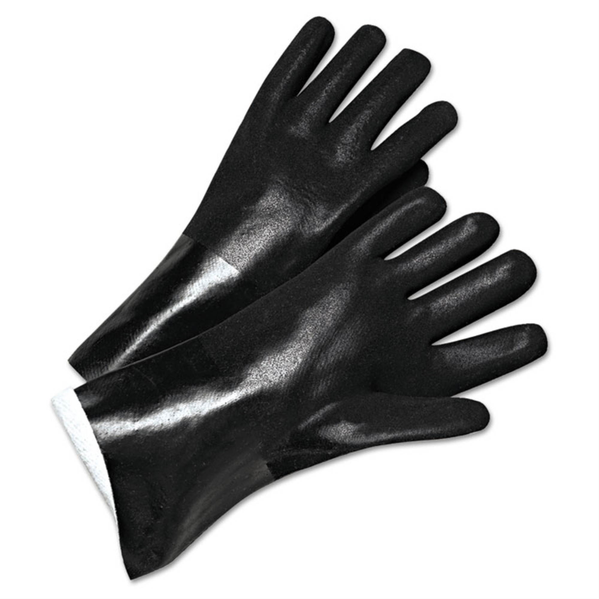 Anchor Brand PVC Coated Gloves 7400 ,GLOVES,2434 14",PVC,BK