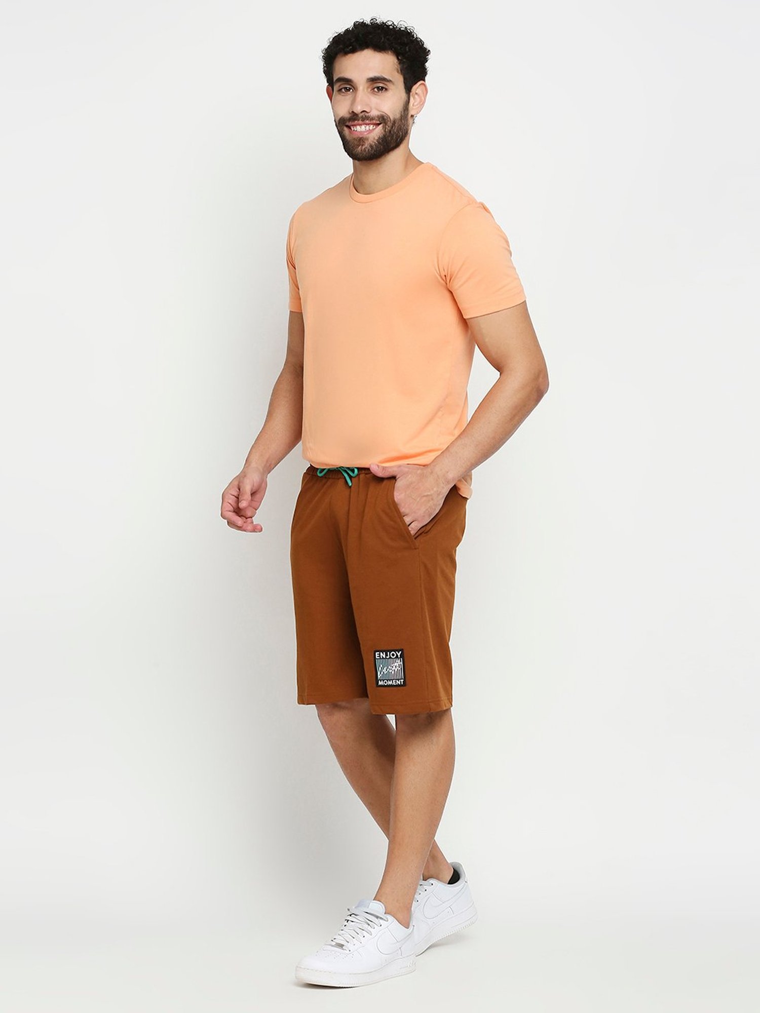 Fitz Brown Slim Fit Shorts
