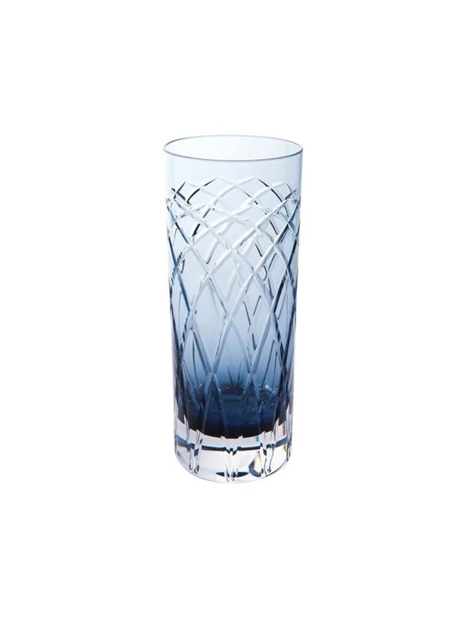Royal Brierley Harris Collection Blue Crystal Drinking Glass