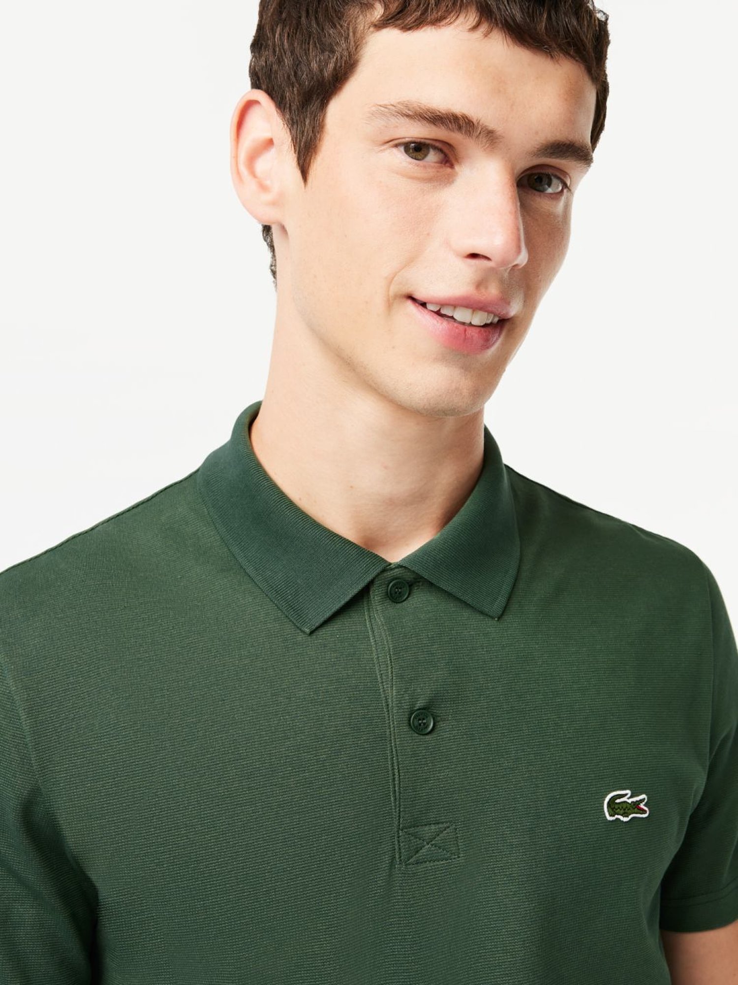 Lacoste Green Cotton Regular Fit Polo T-Shirt