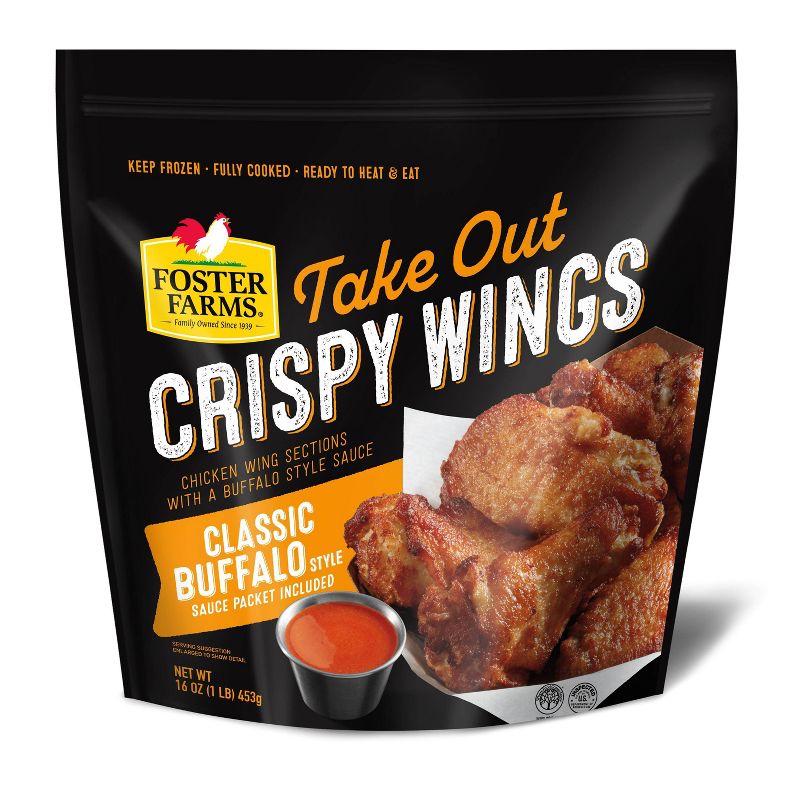 Foster Farms Takeout Crispy Classic Buffalo Wings - Frozen - 16oz