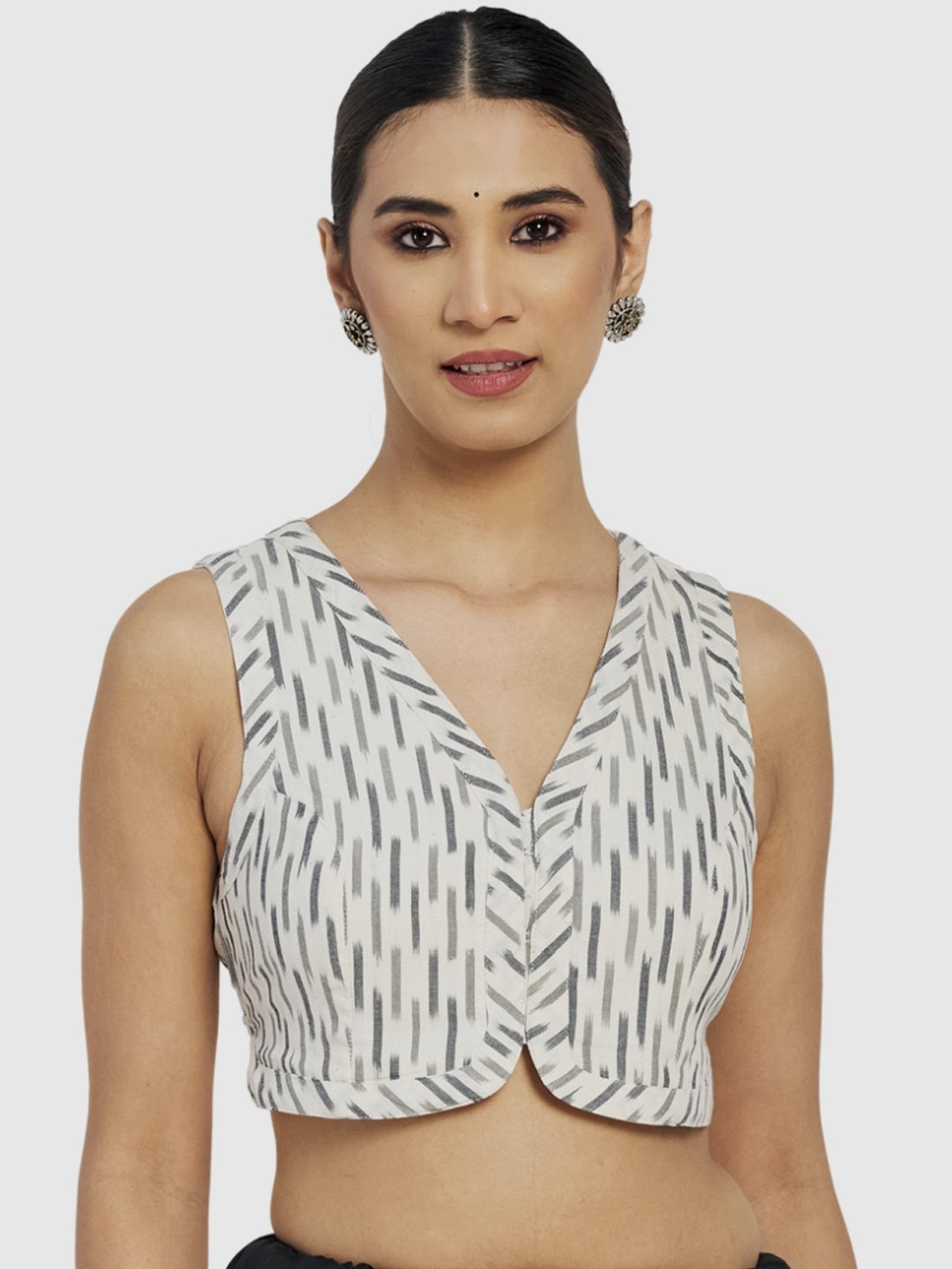 Salwar Studio Red Textured Blouse