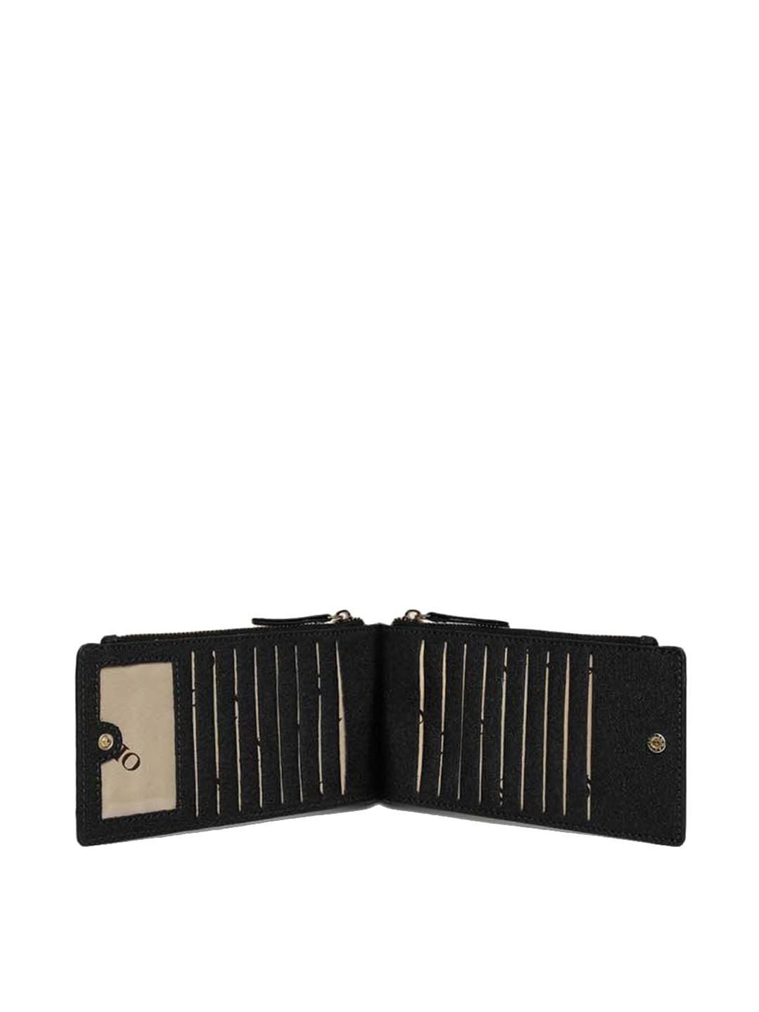 KLEIO Black Solid Bi-Fold Wallet for Women