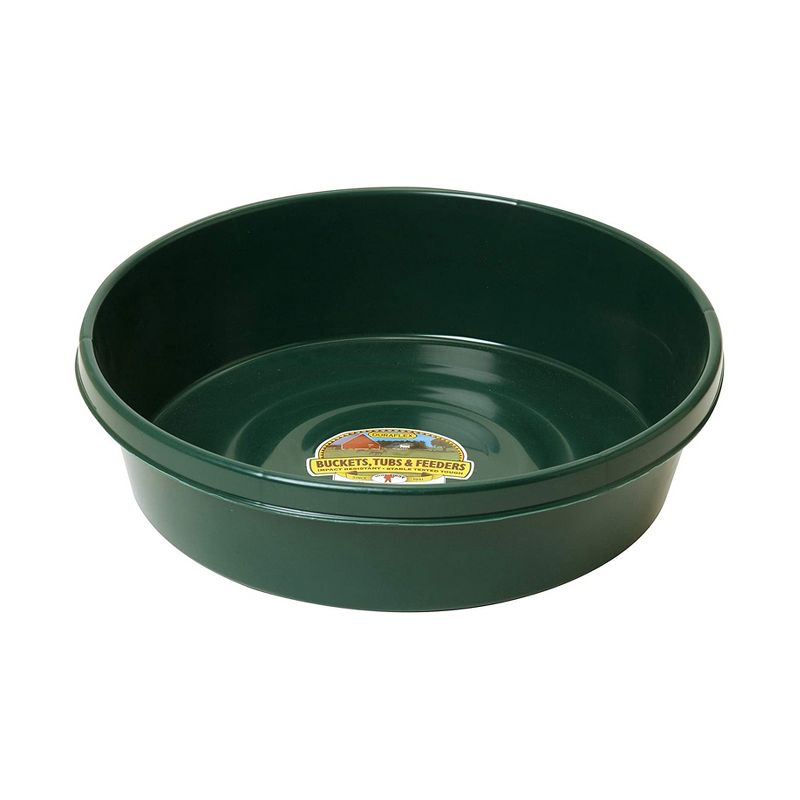 Little Giant 3 Gallon Durable and Versatile Plastic Flat Farm Livestock and Pet Ranch Home Feed and Water Utility Pan, Green