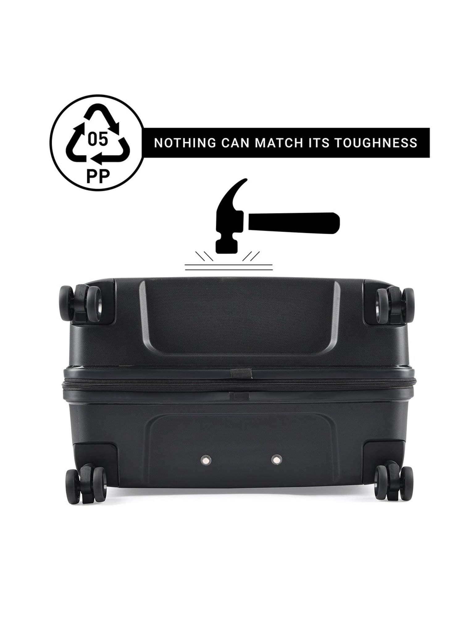 Skybags Salsa Red Solid Hard Medium Trolley Bag - 46 cm