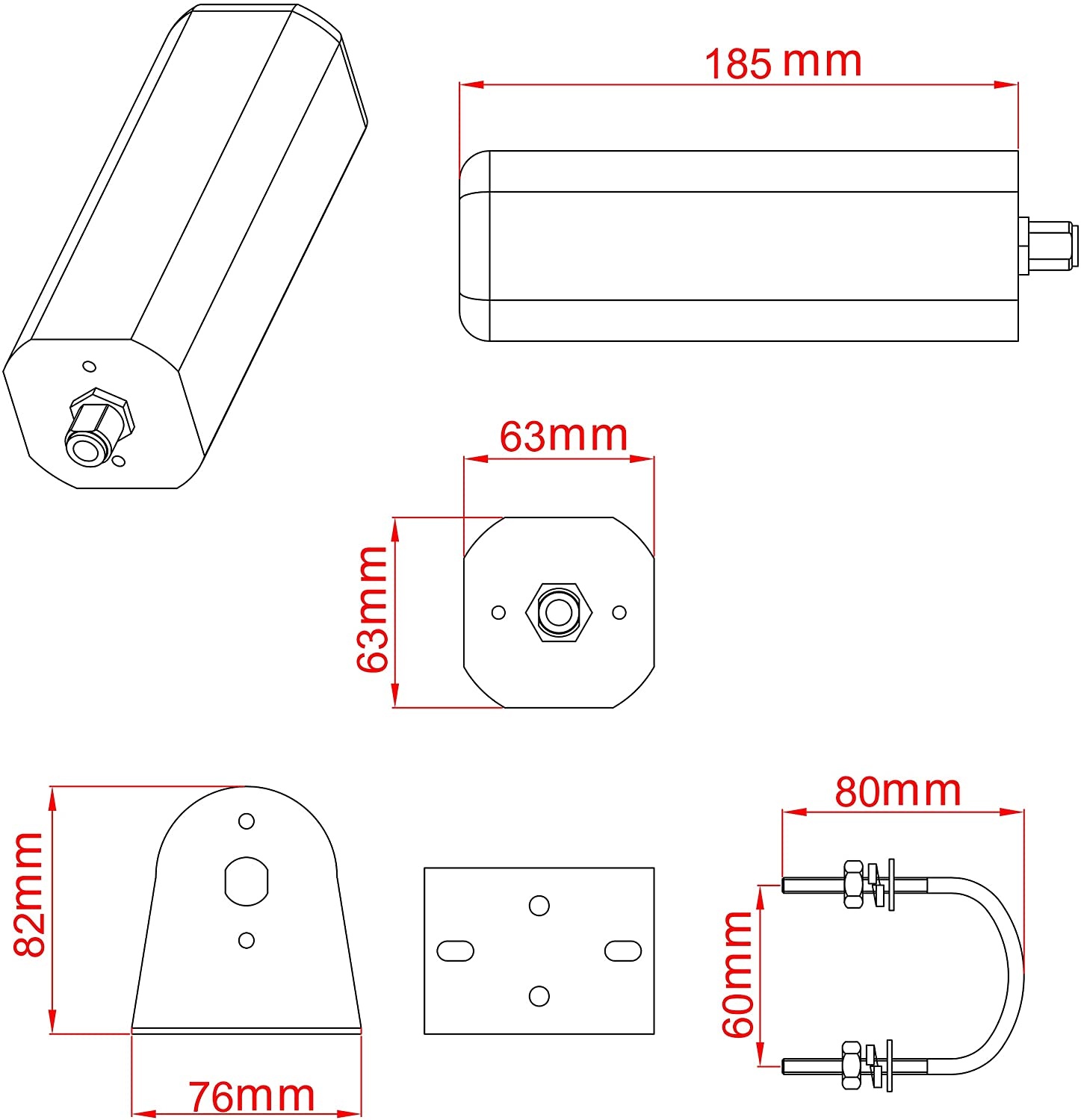 Chaowei High Gain 5dBi Omni-Directional Outdoor Indoor Wall Mount Antenna for Universal Wide-Band 3G,4G,LTE, xLTE, AWS
