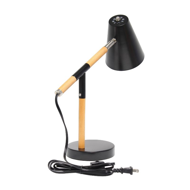 Wooden Pivot Desk Lamp Black - Simple Designs