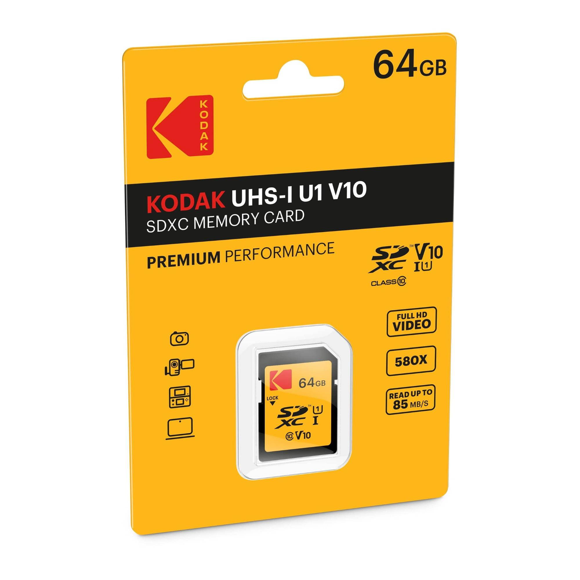 Kodak 64GB Class 10 UHS-I U1 SDXC Memory Card
