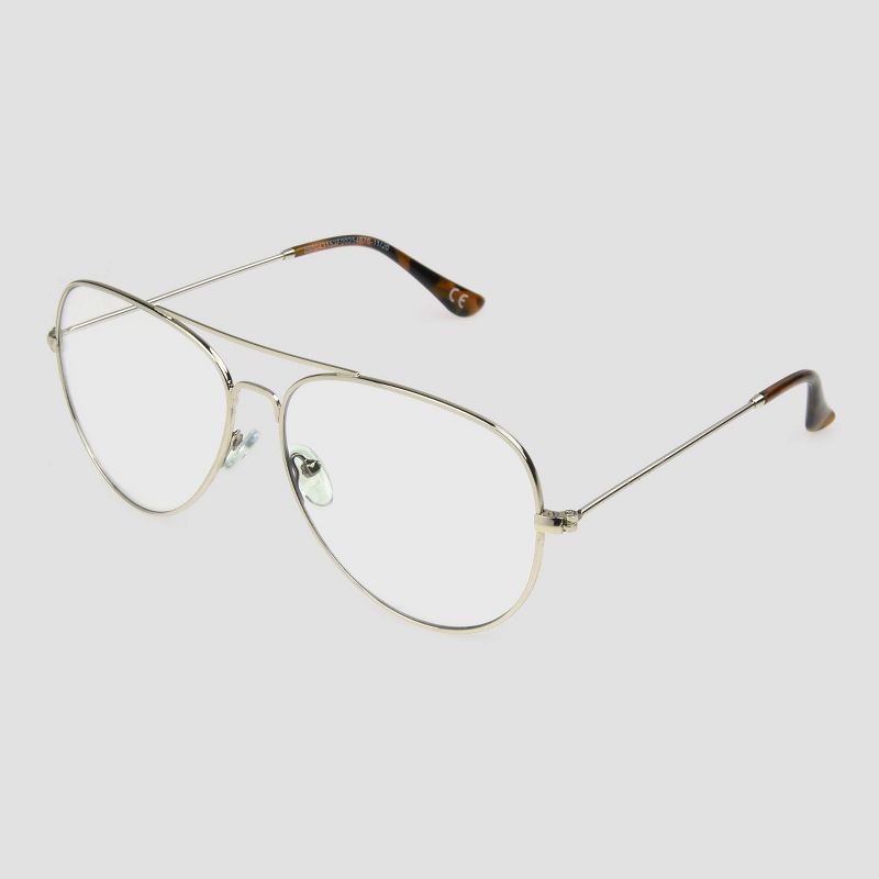 Men's Aviator Blue Light Filtering Glasses - Original Use™ Silver