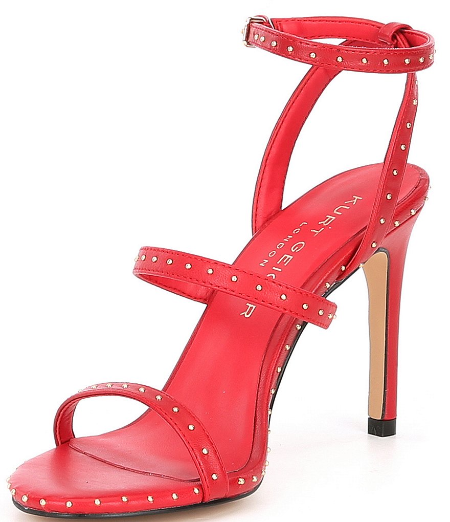 Kurt Geiger London Portia Studded Leather Strappy Dress Sandals