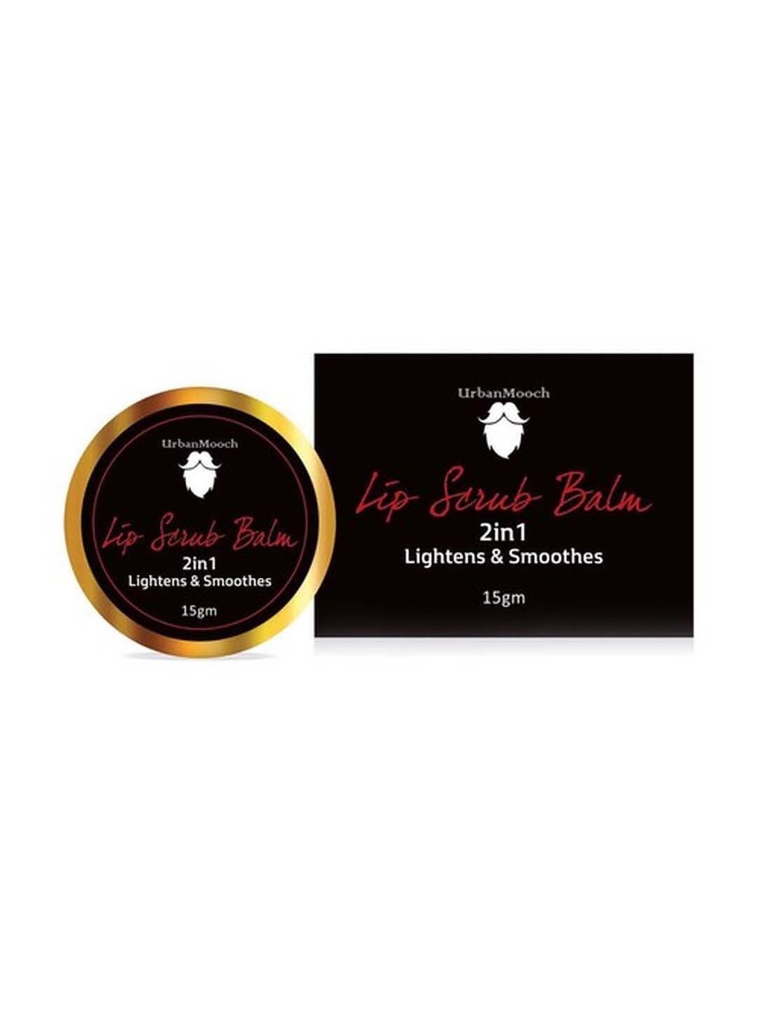 UrbanMooch Lip Scrub Balm 2 in 1 Lightens & Smoothen - 15 gm