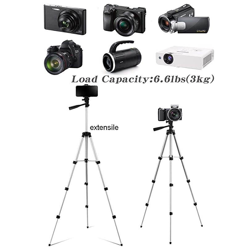 40 Inch Portable Trip Light Weight Outdoor Travel + Universal Smartphone Holder Mount Support Stand for Phone 11 88plus66s 7 PlusXR Xs Max