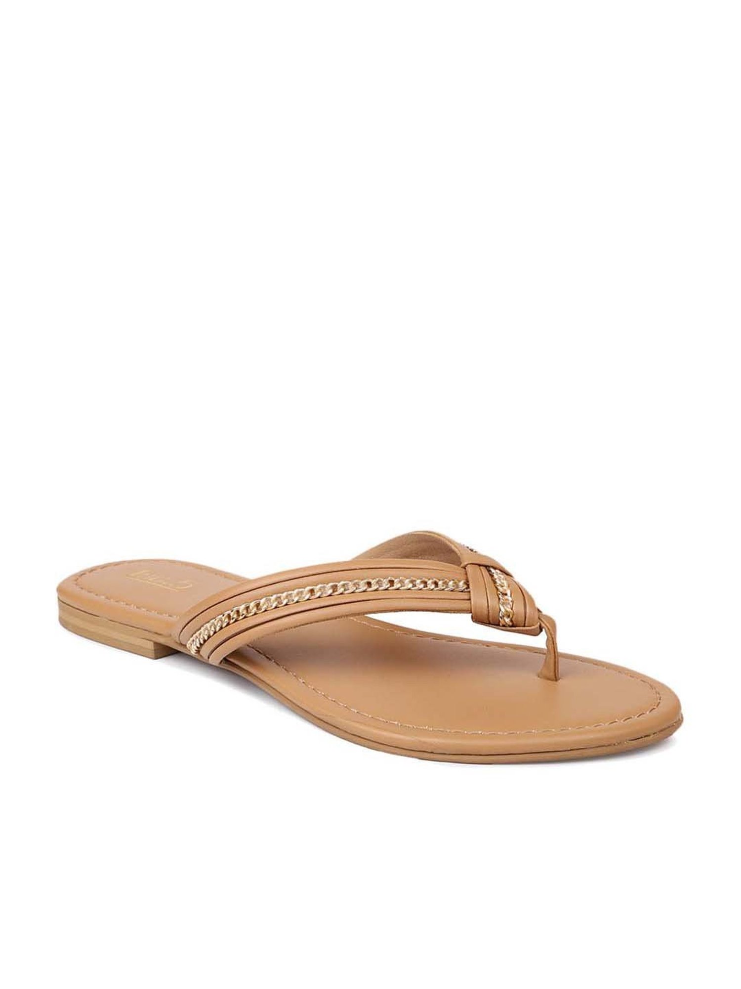 Inc.5 Women's Beige Thong Sandals