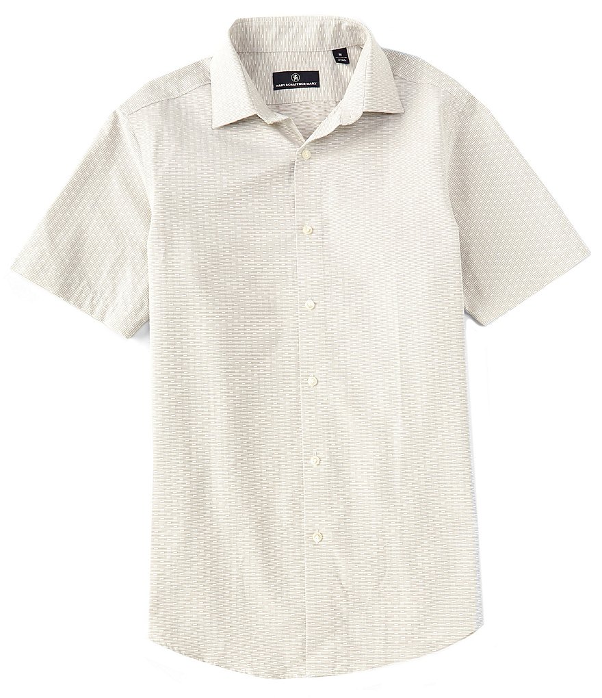 Hart Schaffner Marx Big & Tall Short Sleeve Bow Tie Dobby Sportshirt