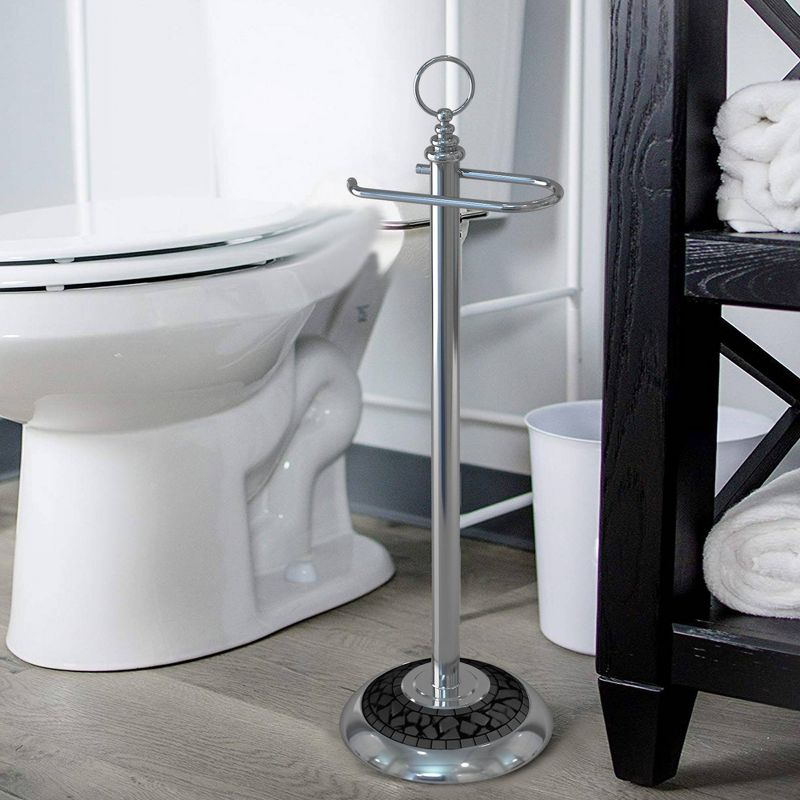 Freestanding Toilet Tissue Holder Chrome - Nu Steel