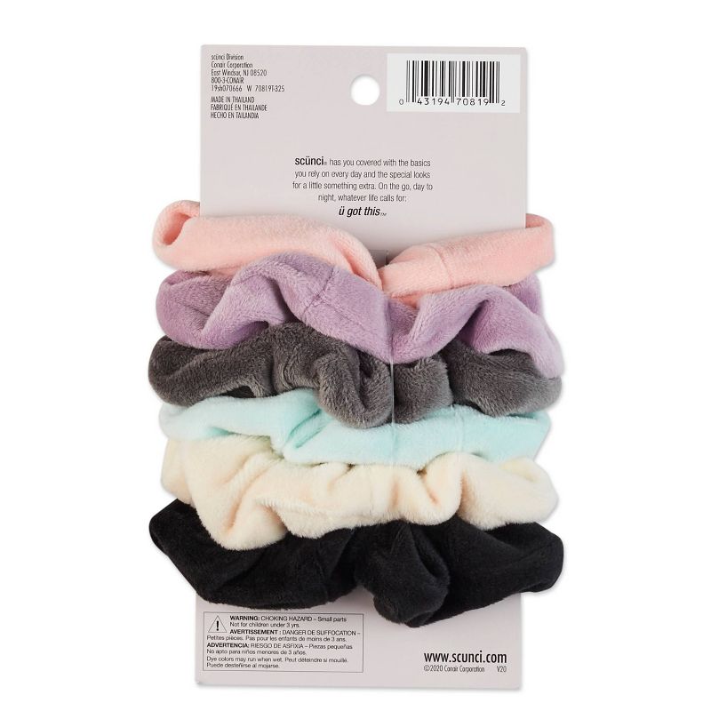 scunci Velvet Scrunchies - 6ct