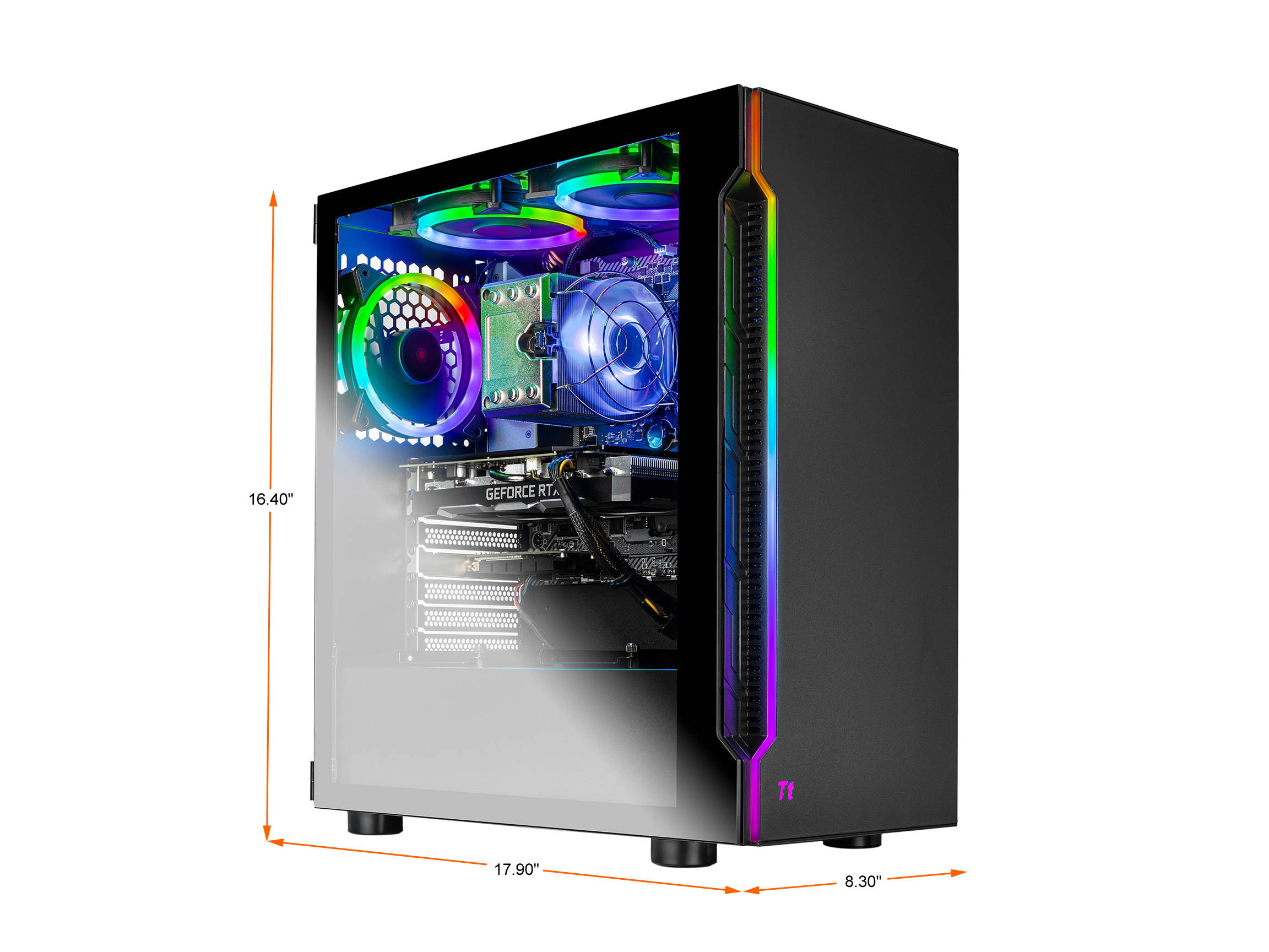 Skytech Shadow Gaming Computer PC Desktop - Core i7-9700KF 8-Core 3.60 GHz, RTX 2060 6 GB, 1 TB SSD, 16 GB DDR4 3000, RGB Fans, AC WiFi, Windows 10 Home 64-bit, Black