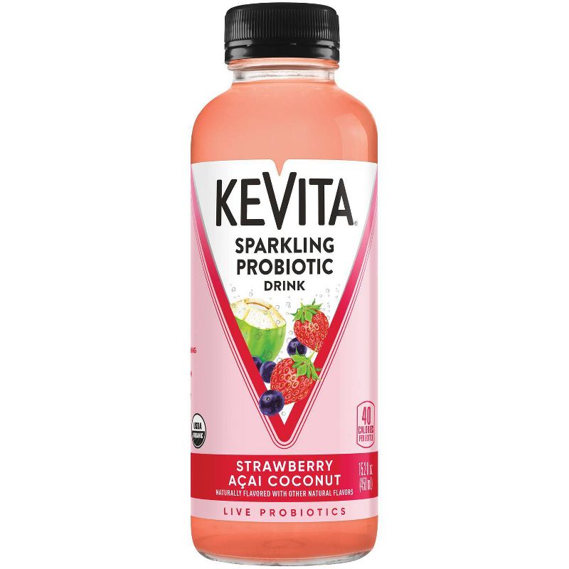 KeVita Strawberry Acai Coconut Sparkling Probiotic Drink - 15.2 fl oz