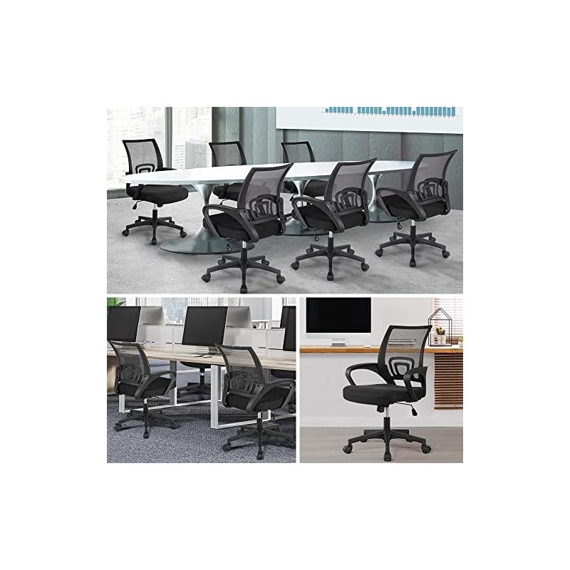 Office Chair Ergonomic Desk Chair Mid-Back Big Cheap Computer Chair Mesh Swivel Chair with Lumbar Support
