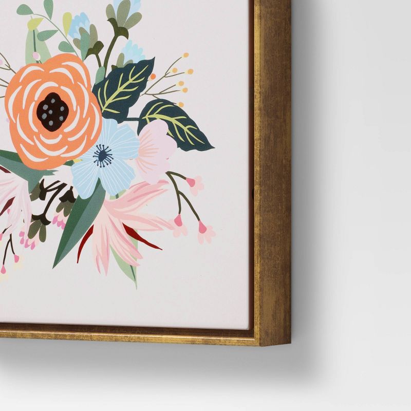 (Set of 2) 12" x 12" Floral Framed Wall Canvas - Opalhouse™