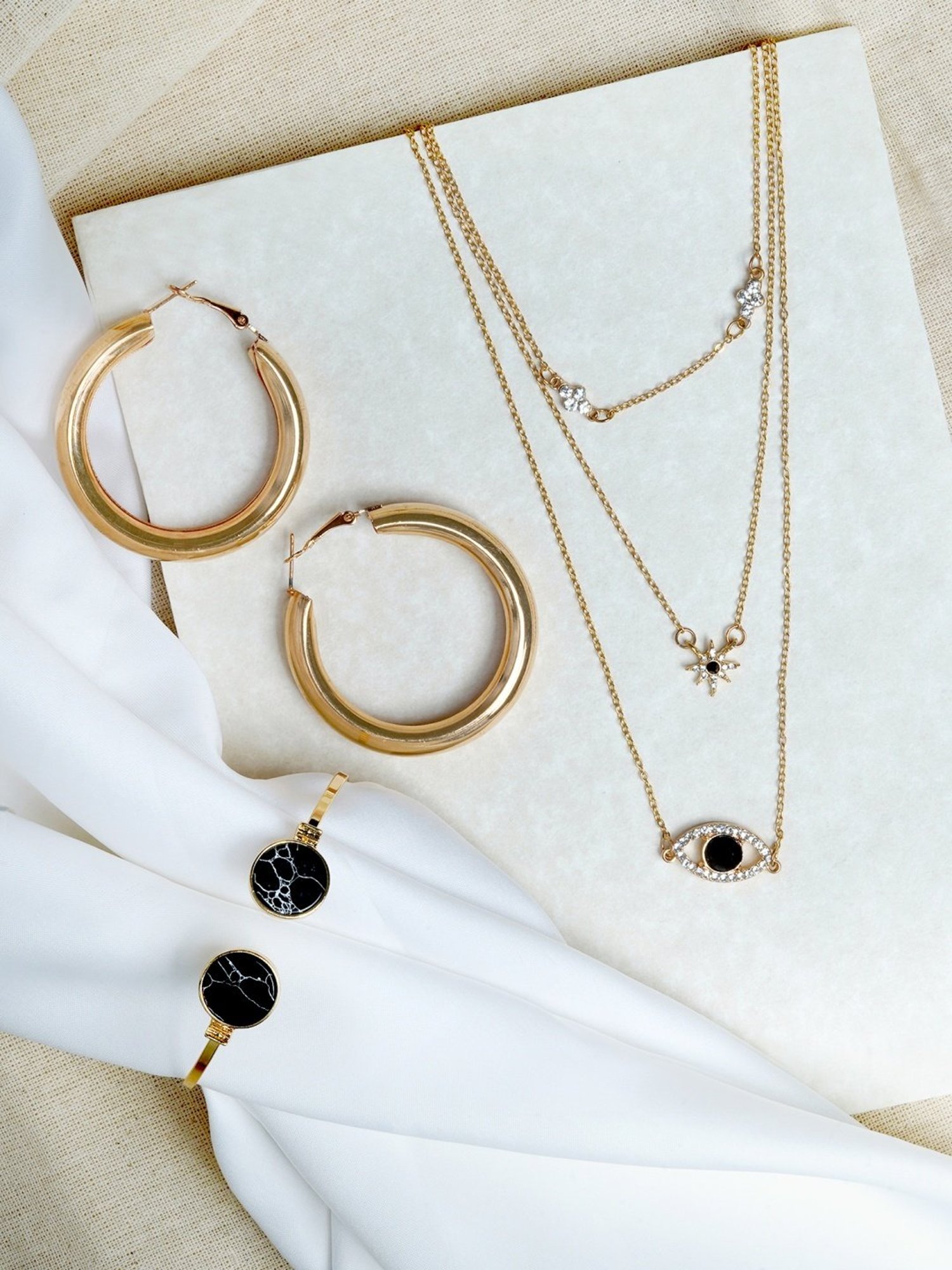 Joker & Witch Black Evil Eye Jewellery Set