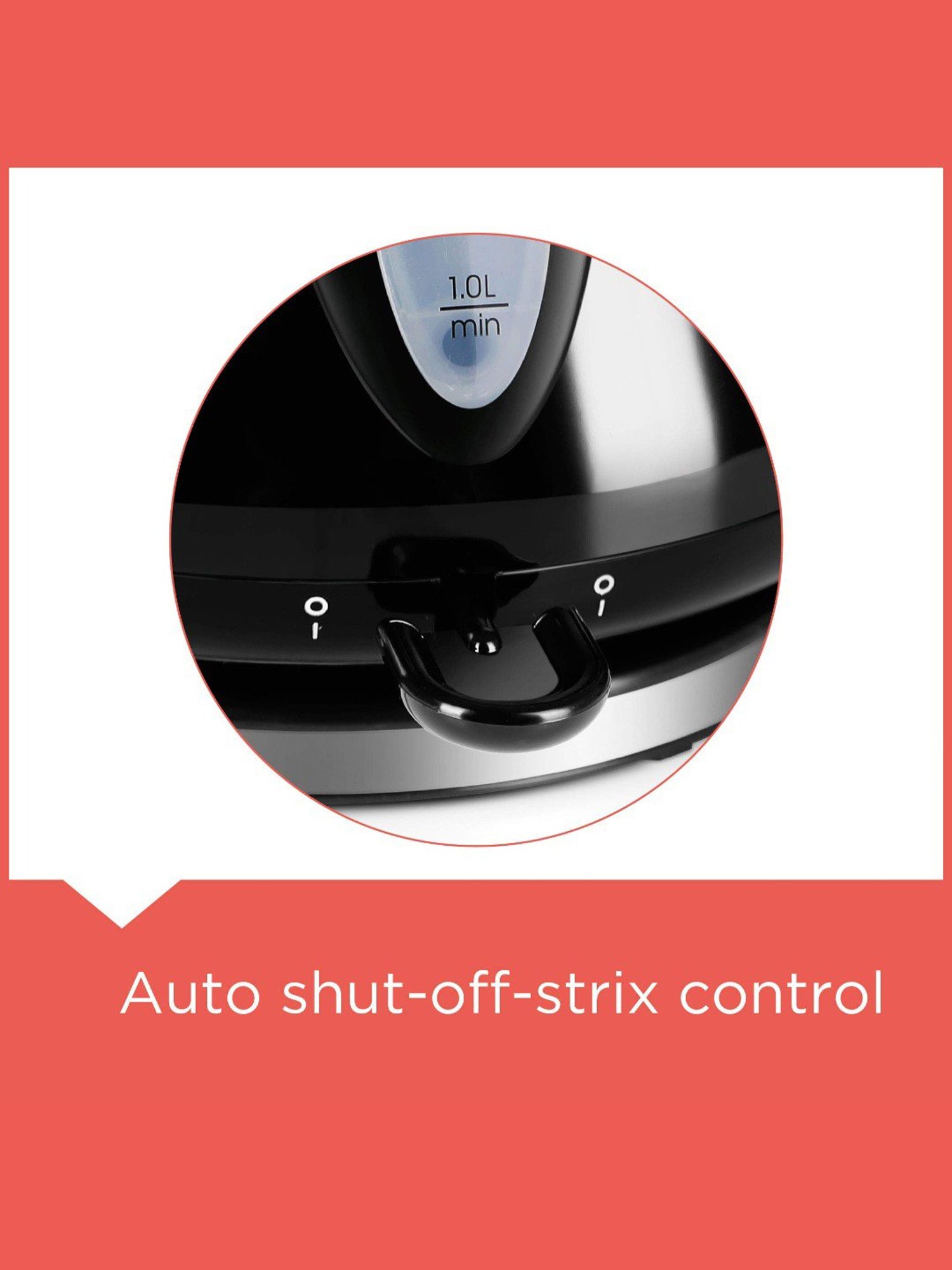 BLACK+DECKER BXKE1704IN Electric Kettle 2500W, 1.7L with Auto Shut off Feature (Black)