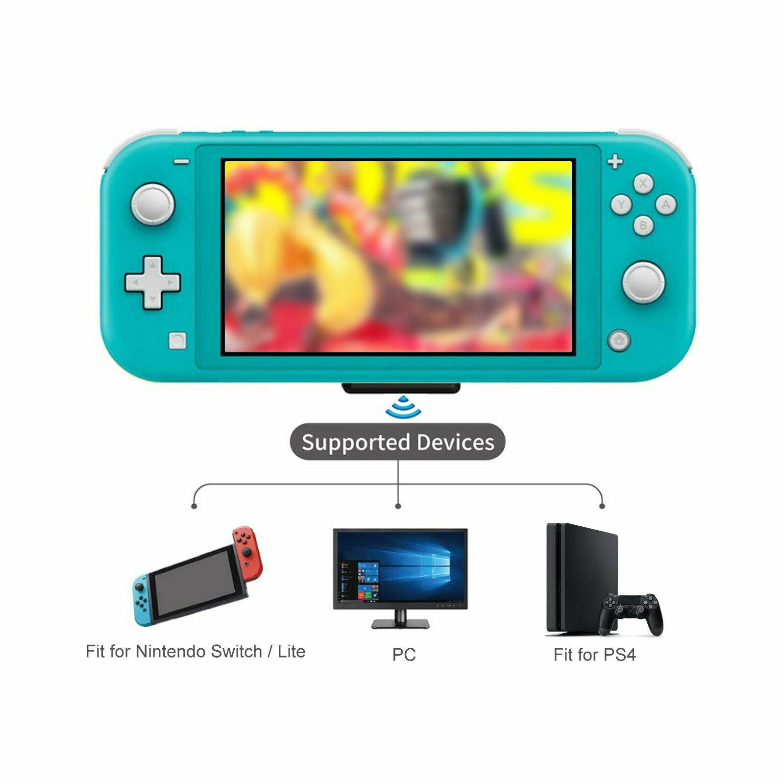 For  Switch/Lite PS4 PC Bluetooth 5.0 Adapter HIFI Audio Tranceiver 5mm