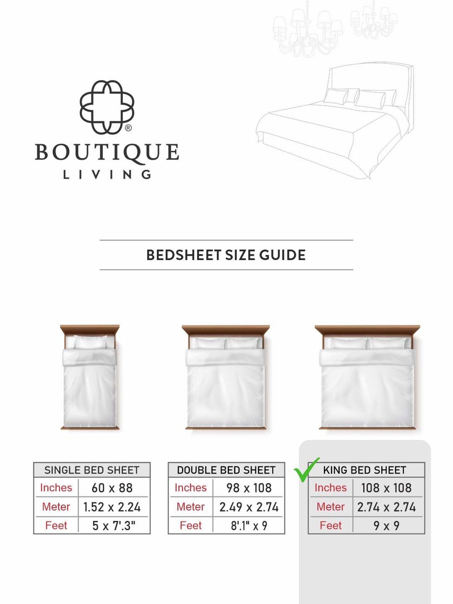 Boutique Living Baltic Brown Cotton 224 TC King Flat Bed Sheet With 2 Pillow Covers