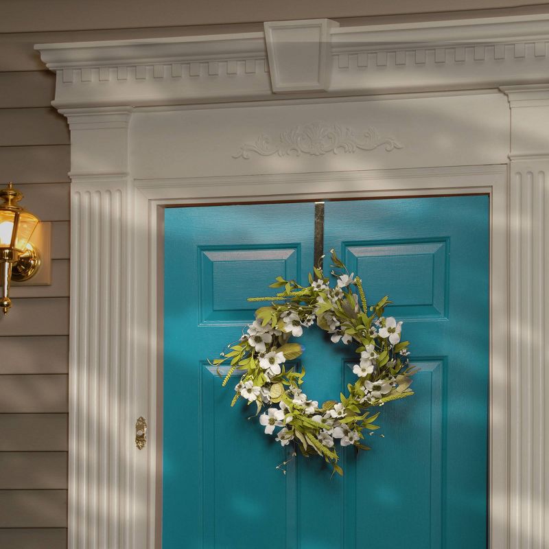 Artificial Dogwood Wreath White 22" - National Tree Company