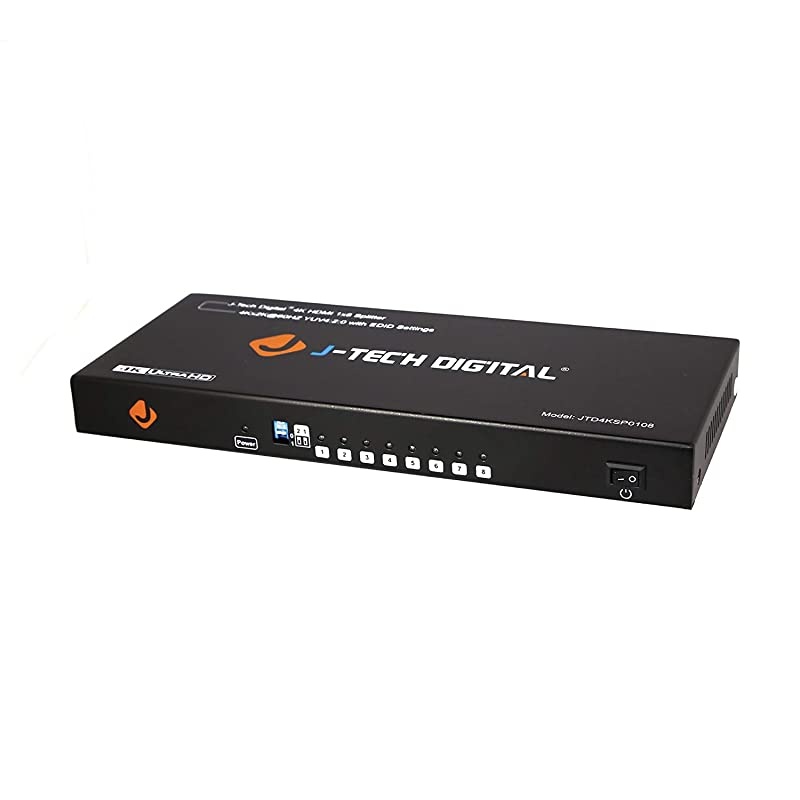 JTD4KSP0108 Premium Quality Ultra HD 4K 60HZ 1x8 HDMI Splitter High Resolutions Up To 4Kx2K 36Bit Deep Color