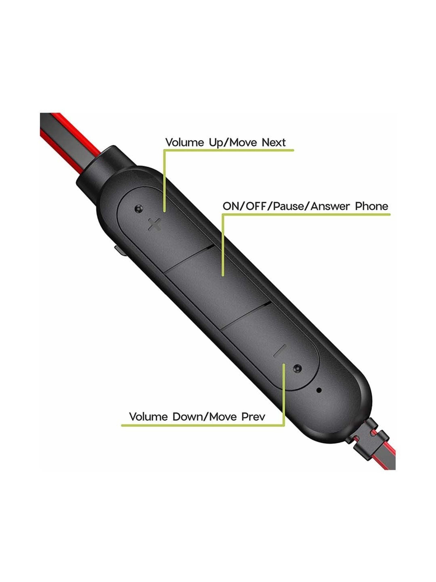 Maxx NX9 Wireless Neckband with Rapid Charge (Black/Red)