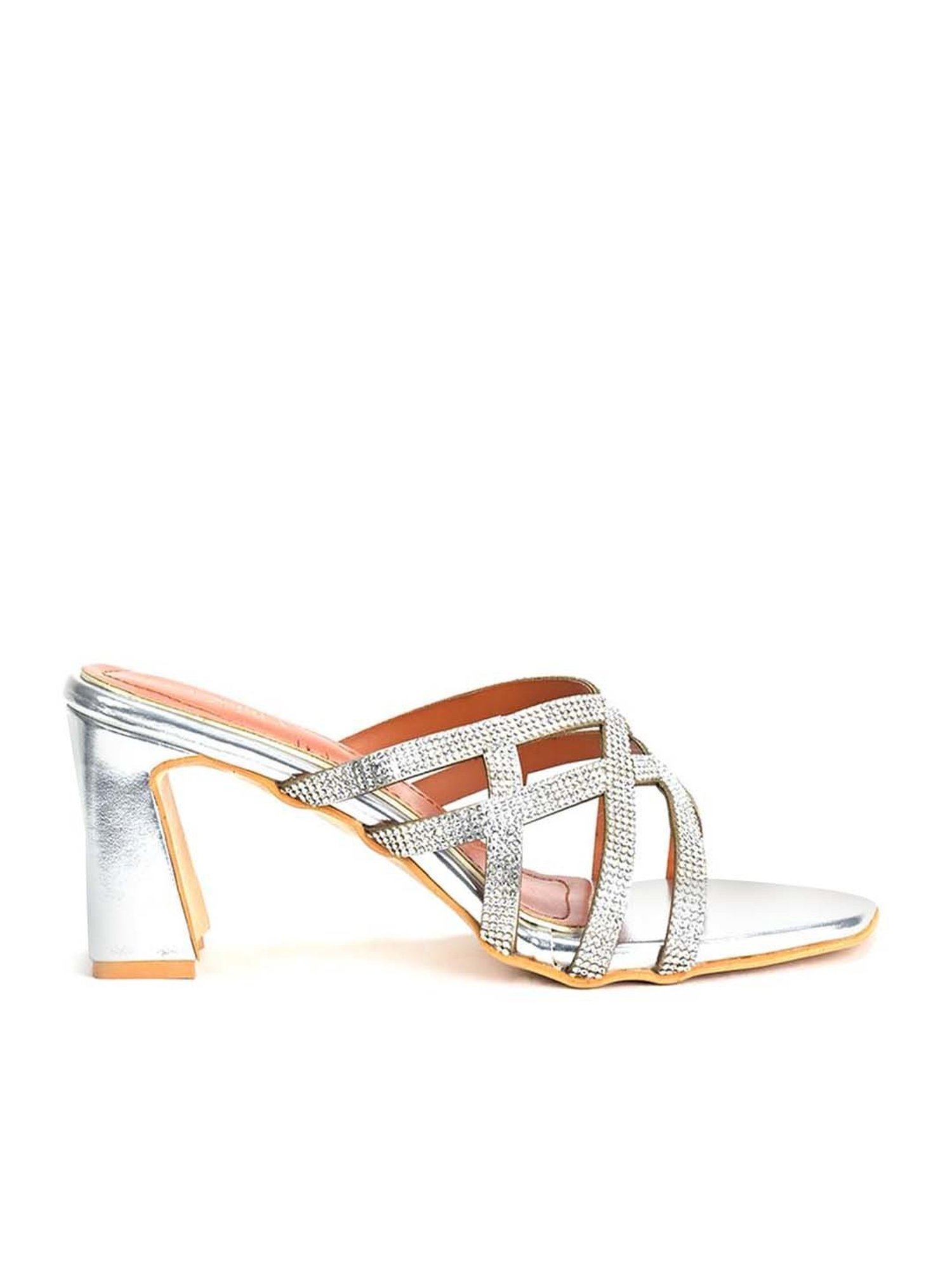 Scentra Women's Silver Casual Sandals