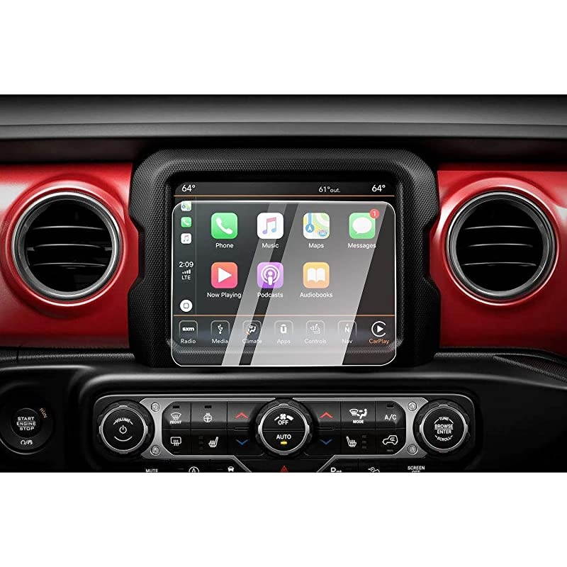 Premium Screen Protector Compatible with 2020 Jeep Gladiator Uconnect 8.4 Inch Touch Screen Anti Glare Scratch Fingerprint Navigation Protection Tempered Glass