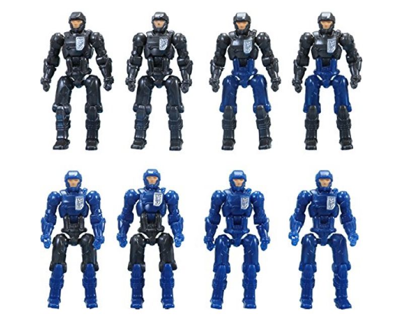 DA-04 Dia-Naughts Set of 8 | Blue Black Version | Diaclone Reboot Action figures