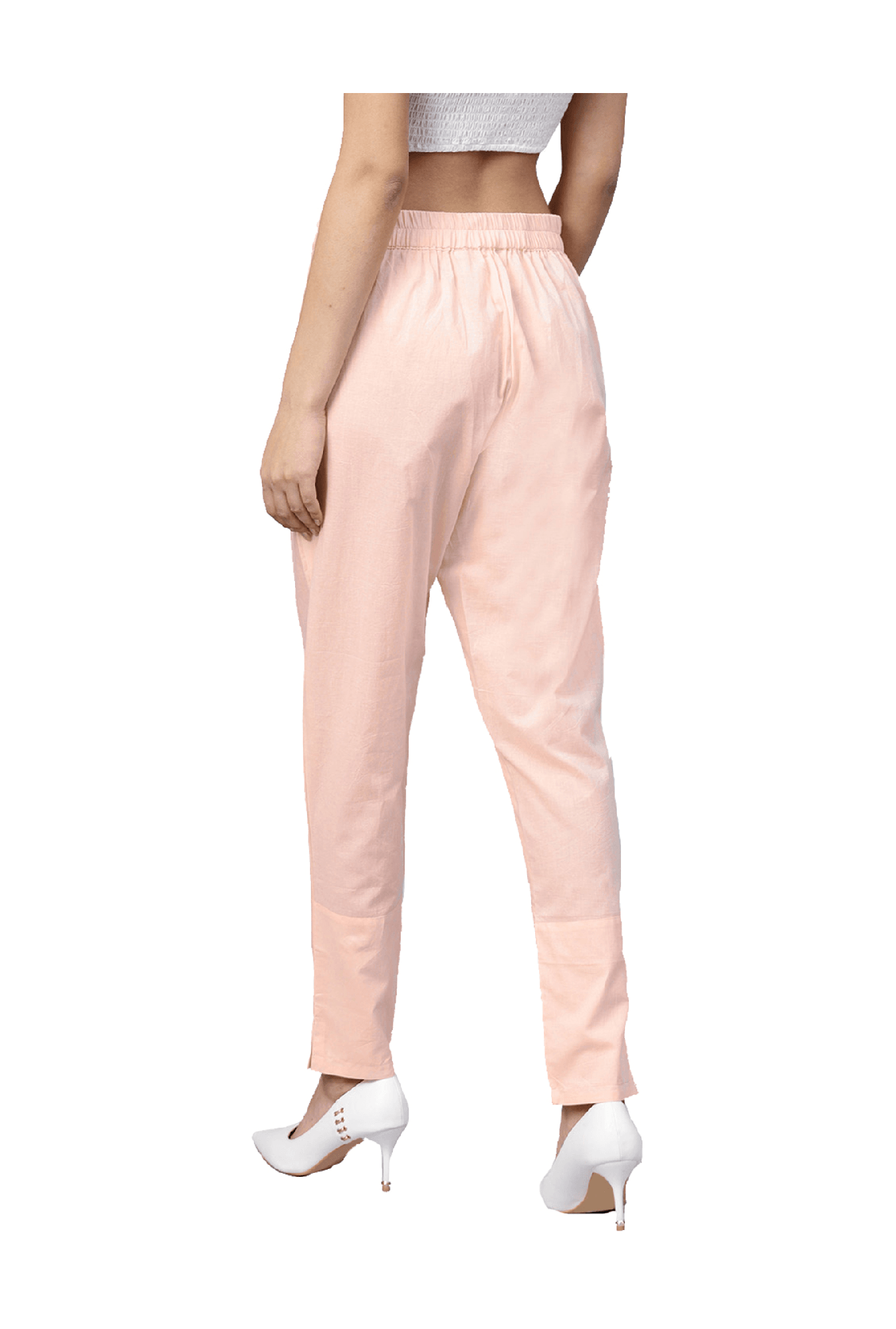 Jaipur Kurti Peach Regular Fit Pants