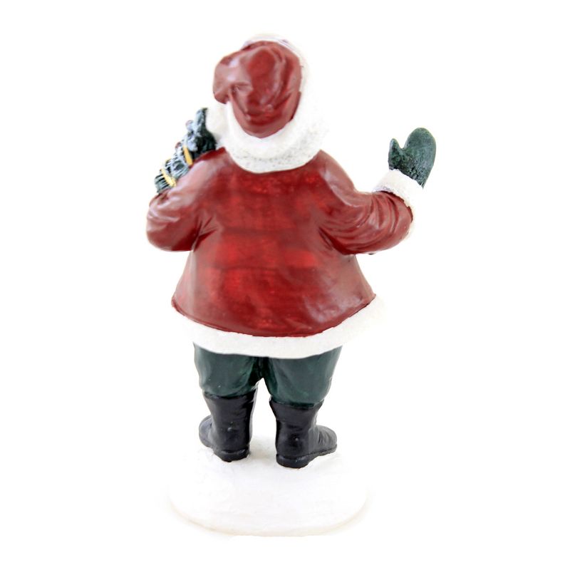 Black Art 6.0" Santa Holding Tree Christmas Figurine Claus  -  Decorative Figurines