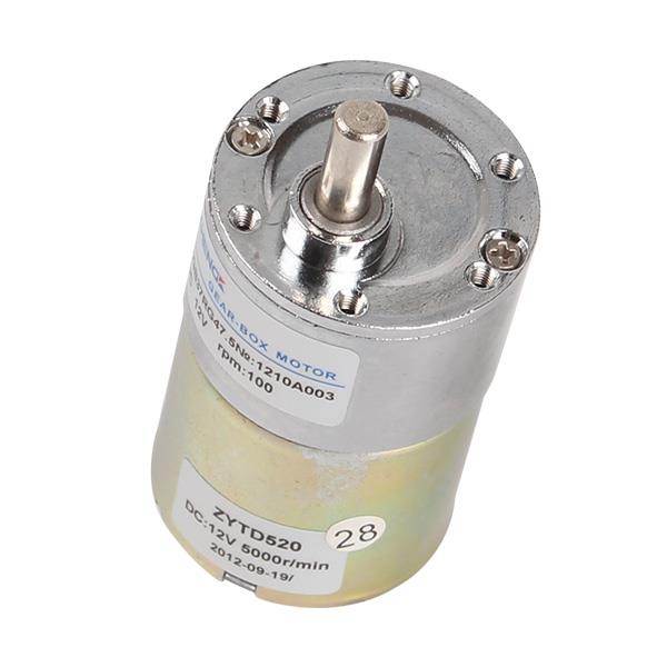 37mm 12V DC 100 RPM Gear-Box Speed control Electric Motor Low noise