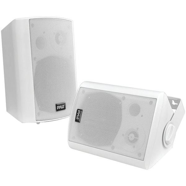 PDWR61BTWT 60-Watt-Continuous-Power Indoor/Outdoor Wall-Mount Bluetooth(R) Speaker Set, White, 2 Count