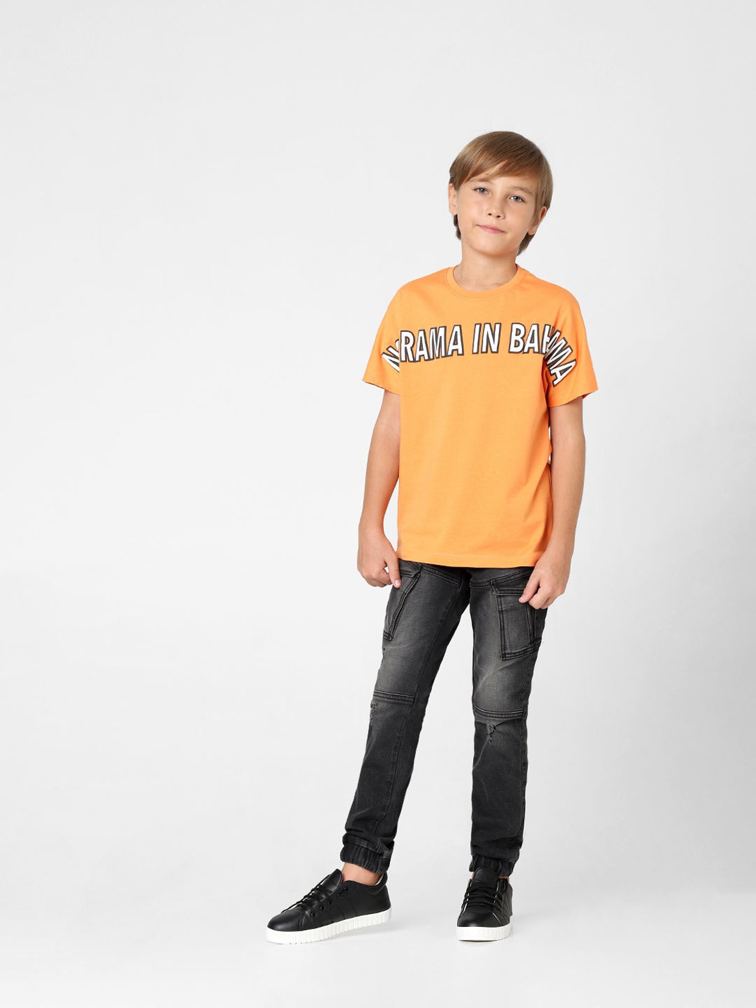 Jack & Jones Junior Light Orange Printed  T-Shirt