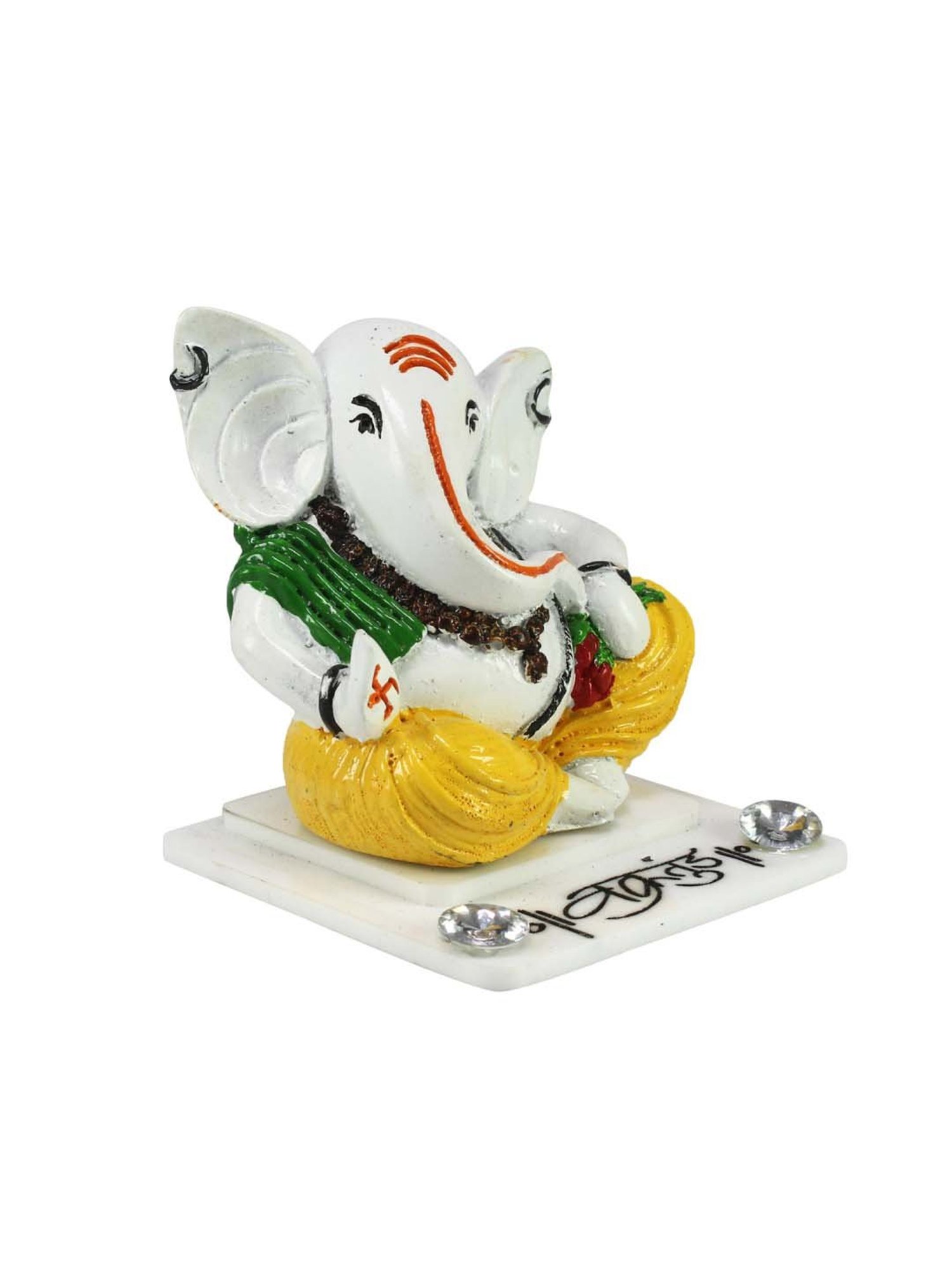 eCraftIndia Decorative Lord Ganesha Showpiece for Car Dashboard, Home Temple and Office Desks